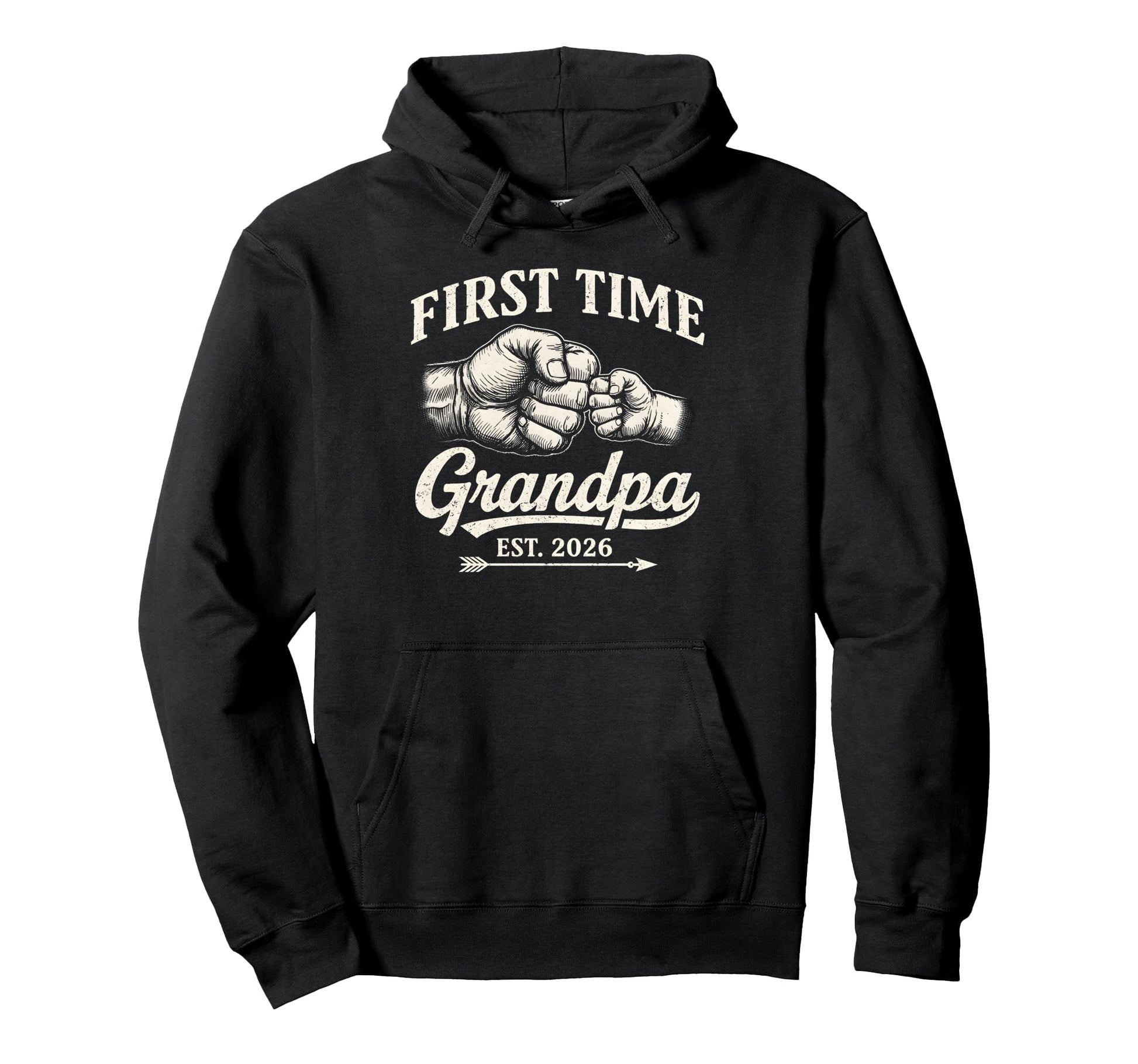First Time Grandpa Est 2026 Soon To Be Hoodie - Minimalist Print Men Women - T-Shirt, Sweatshirt, Hoodie