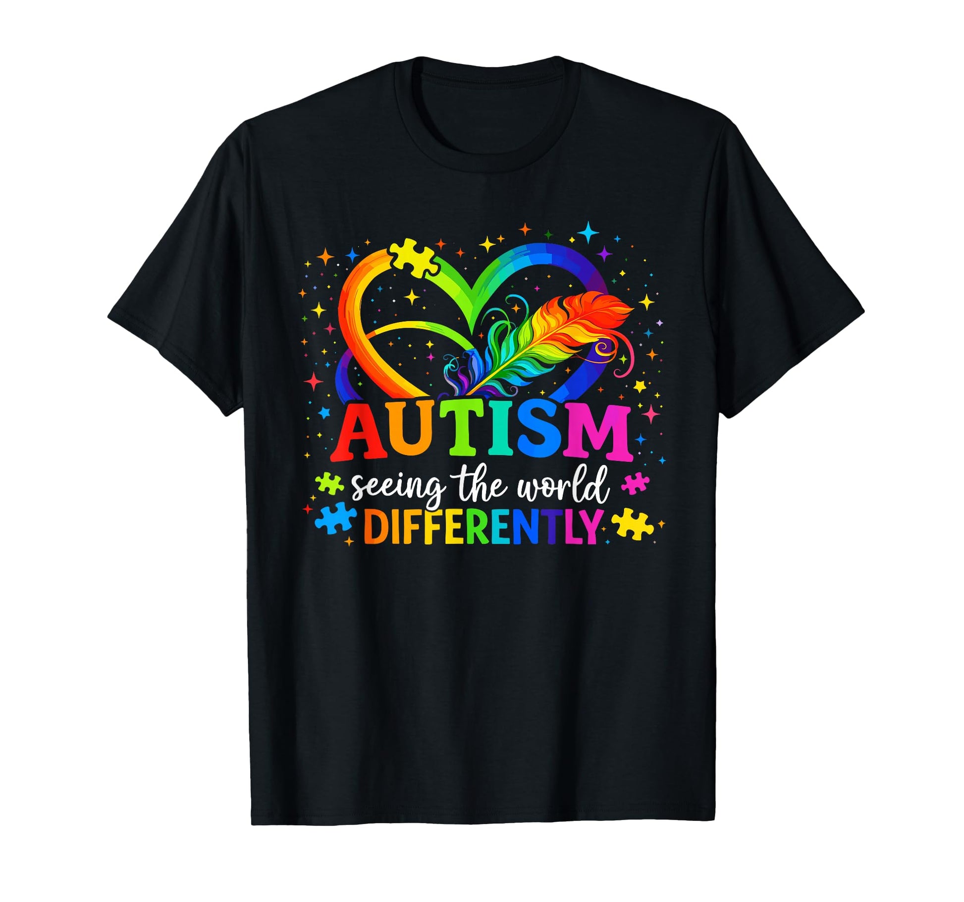 Autism Seeing World Differently T-Shirt - Fun Novelty Design Men Women - T-Shirt, Sweatshirt, Hoodie