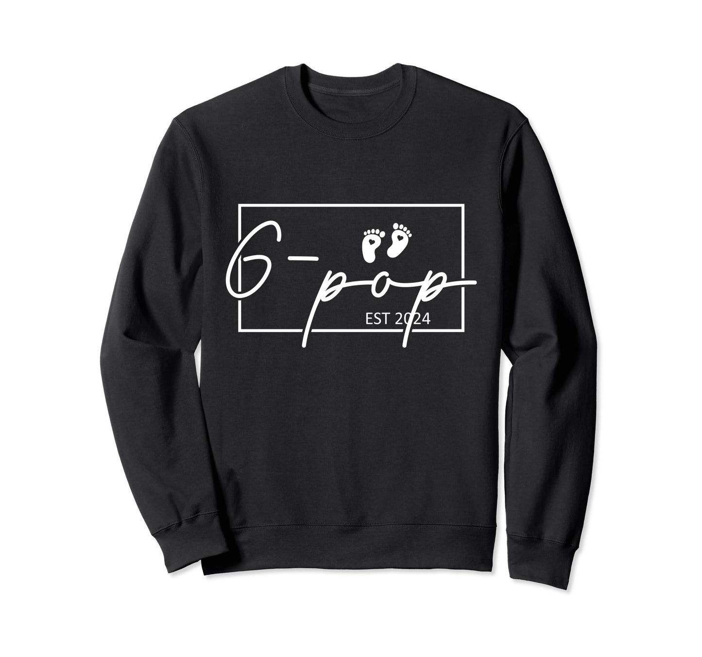 G Pop Established Est 2024 Feet Sweatshirt - Aesthetic Graphic for Adults - T-Shirt, Sweatshirt, Hoodie