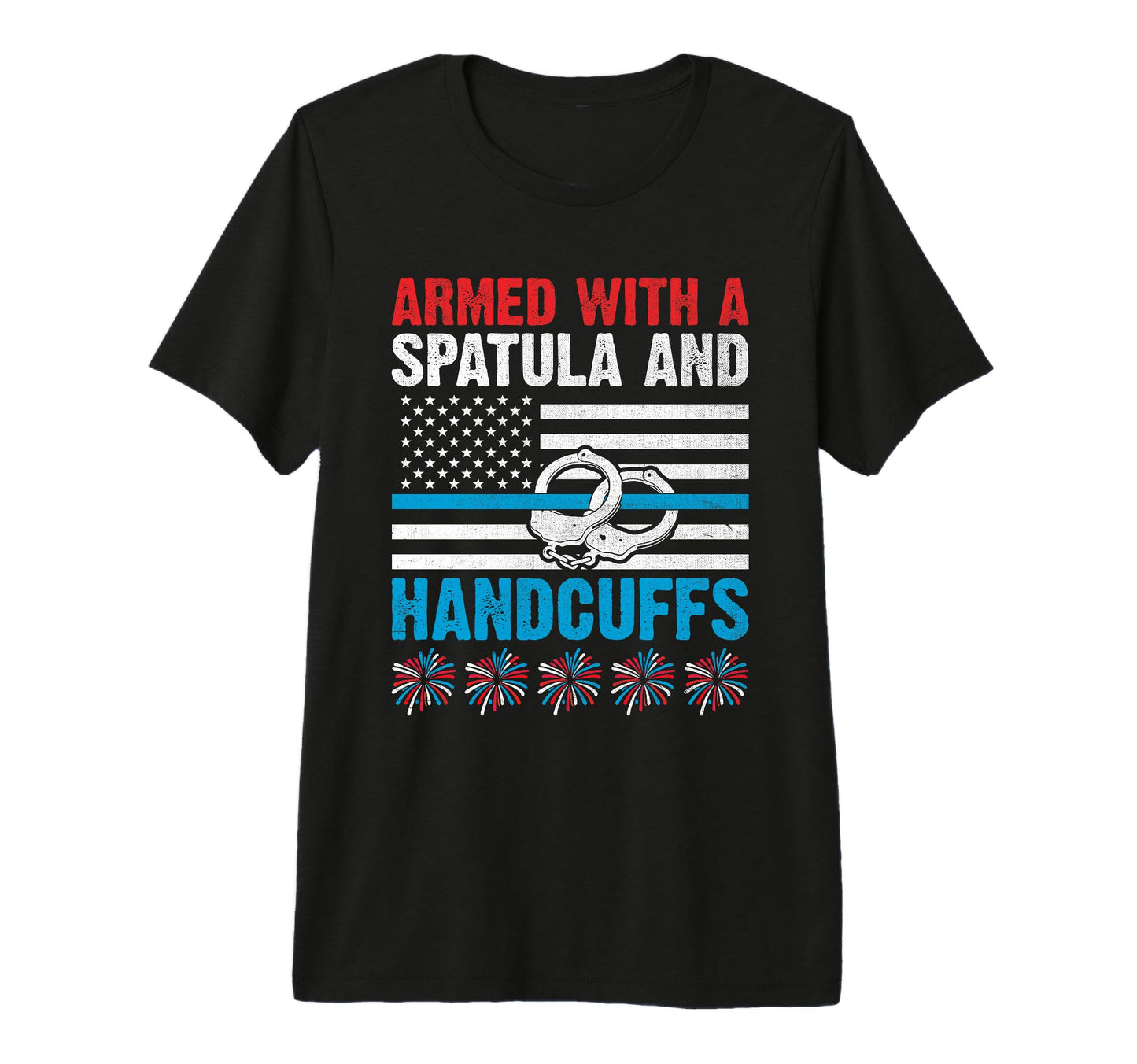 Funny Police Dad 4Th July American T-Shirt - Minimalist Print Men Women - T-Shirt, Sweatshirt, Hoodie