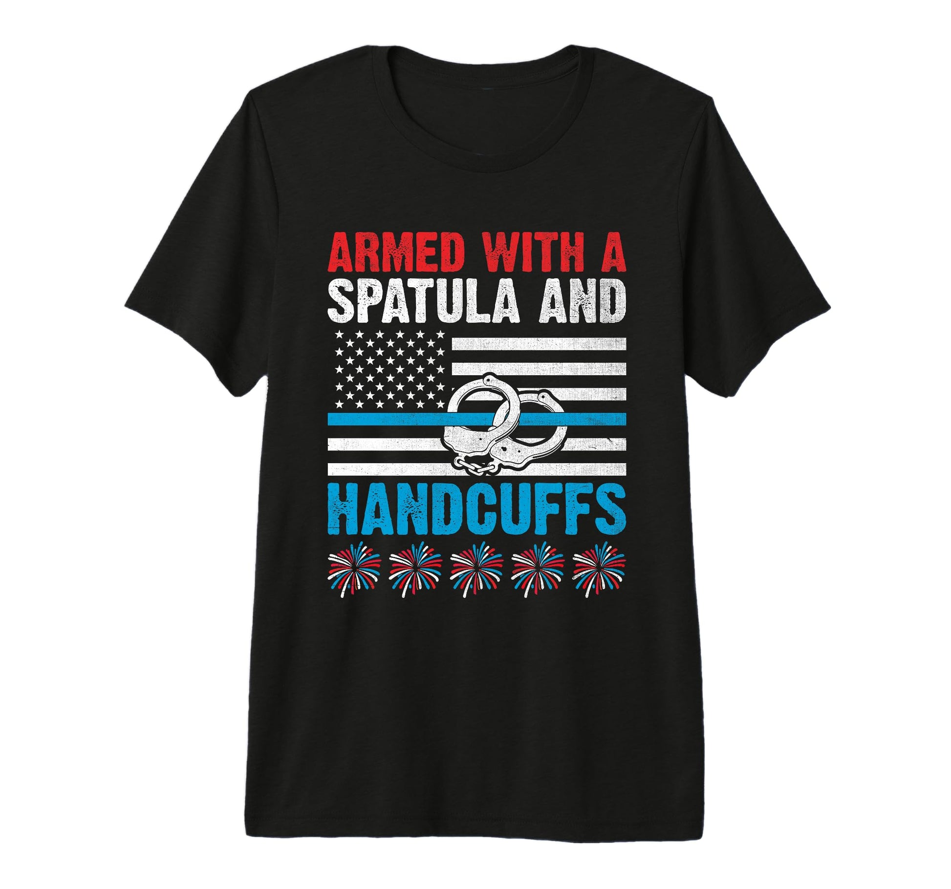 Funny Police Dad 4Th July American T-Shirt - Minimalist Print Men Women - T-Shirt, Sweatshirt, Hoodie