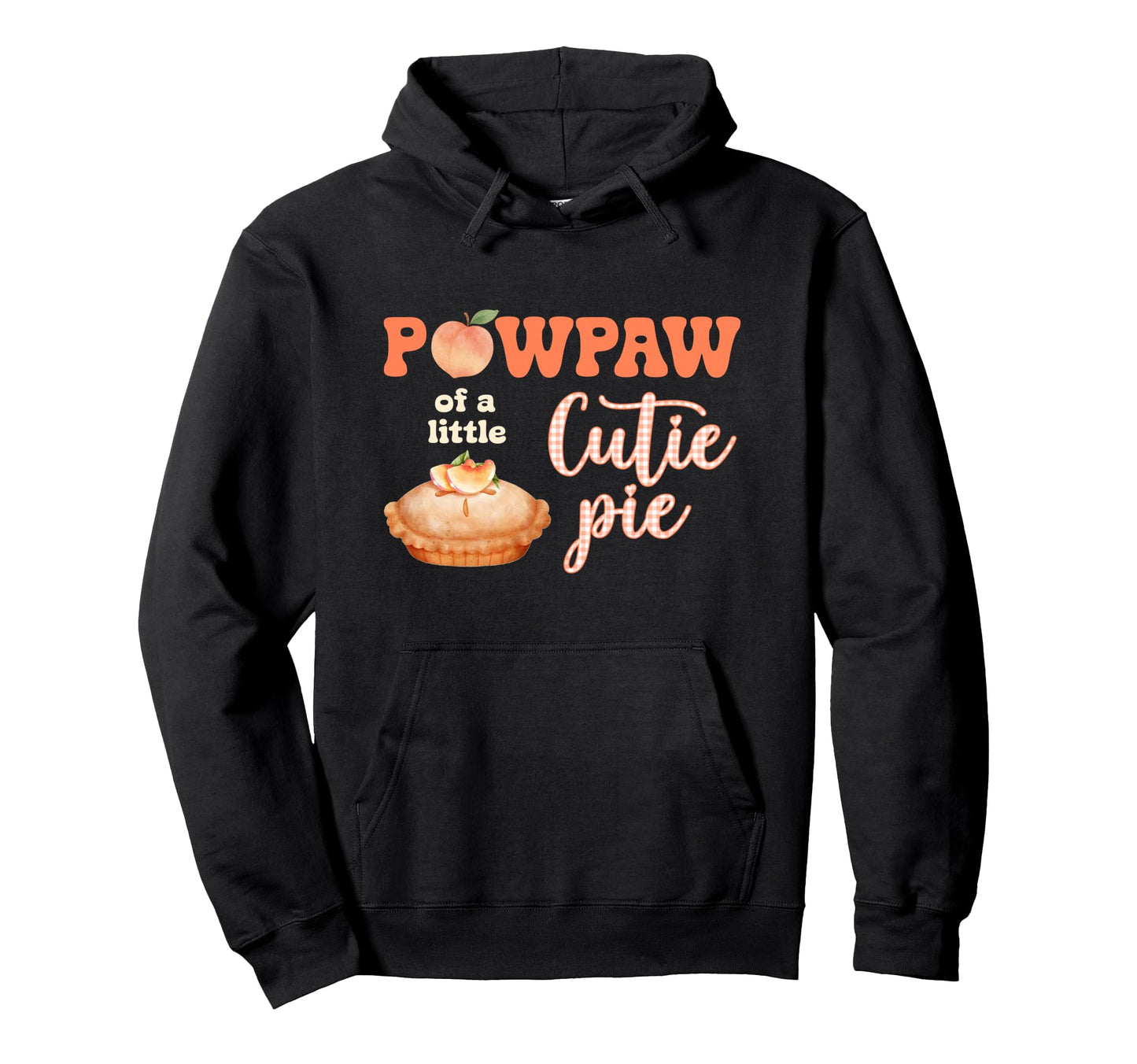 Pawpaw Little Cutie Peach Pie Bow Hoodie - Fun Novelty Design Men Women - T-Shirt, Sweatshirt, Hoodie