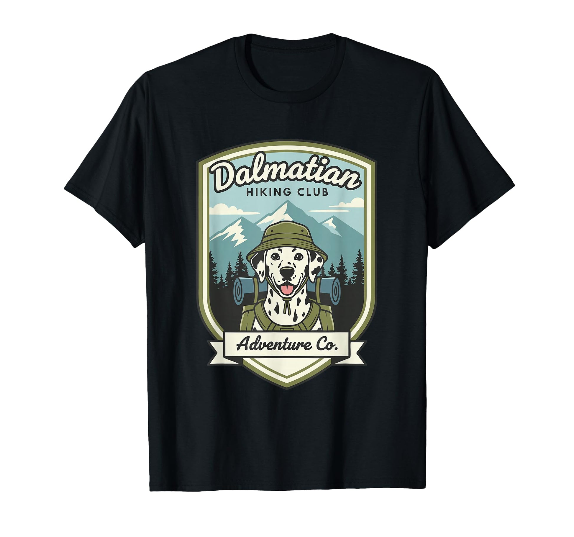 Dalmatian Hiking Club Adventure Outdoor T-Shirt - Minimalist Print Unisex - T-Shirt, Sweatshirt, Hoodie