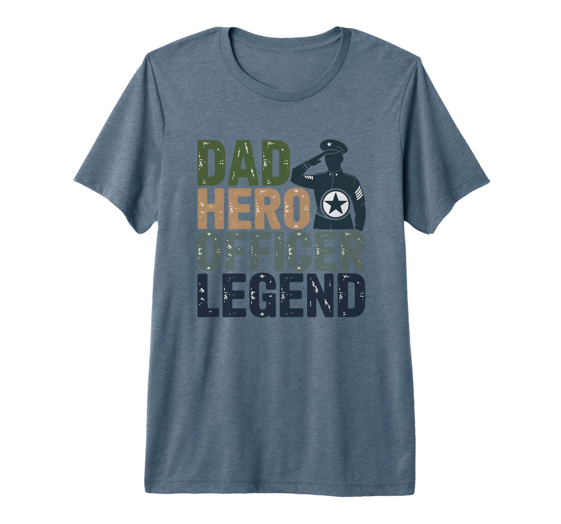 Dad Hero Officer Legend Military T-Shirt - Trendy Graphic for Adults - T-Shirt, Sweatshirt, Hoodie