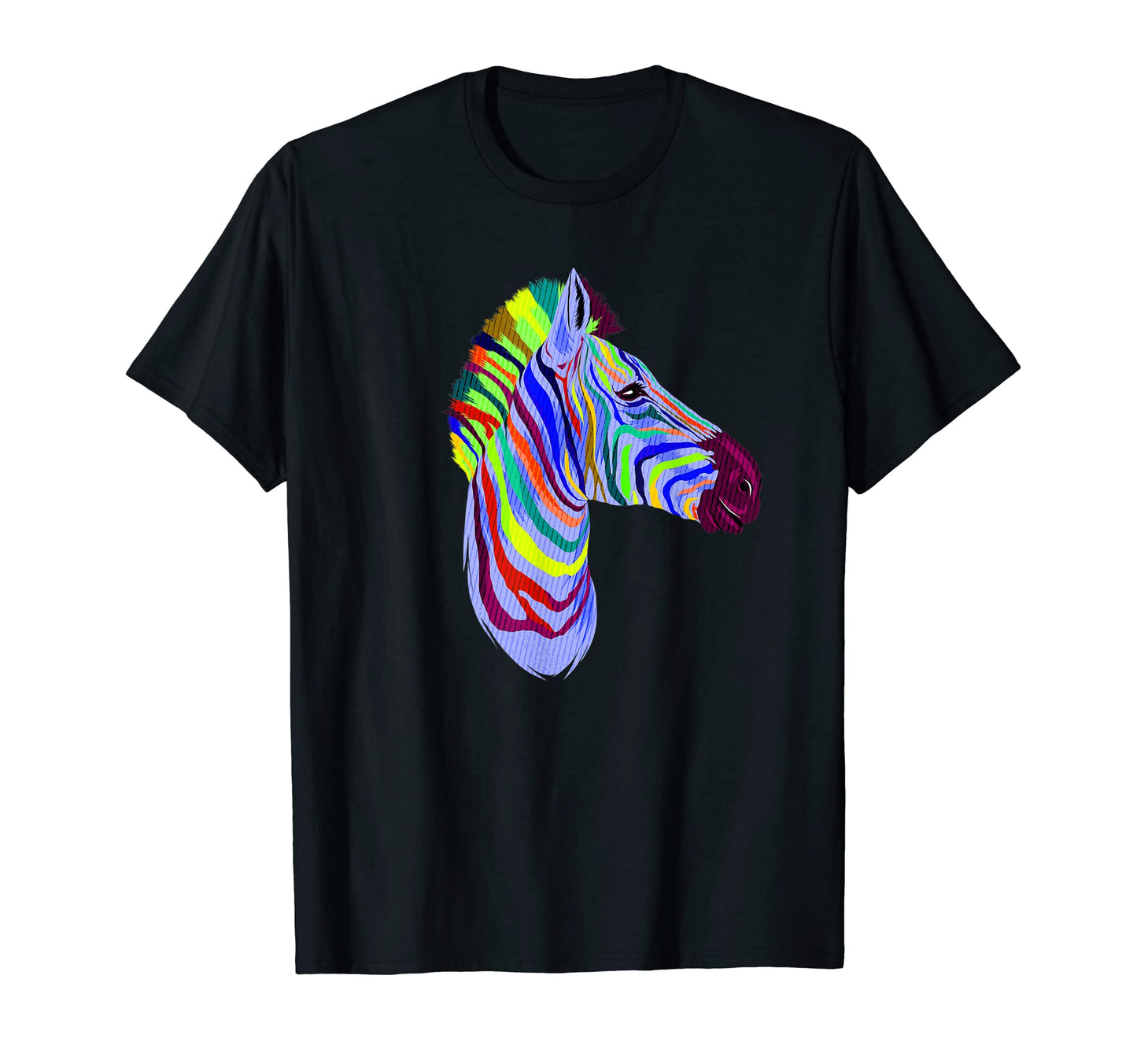 Funny Colorful Zebra Africa T-Shirt - Casual Everyday Wear Men Women - T-Shirt, Sweatshirt, Hoodie
