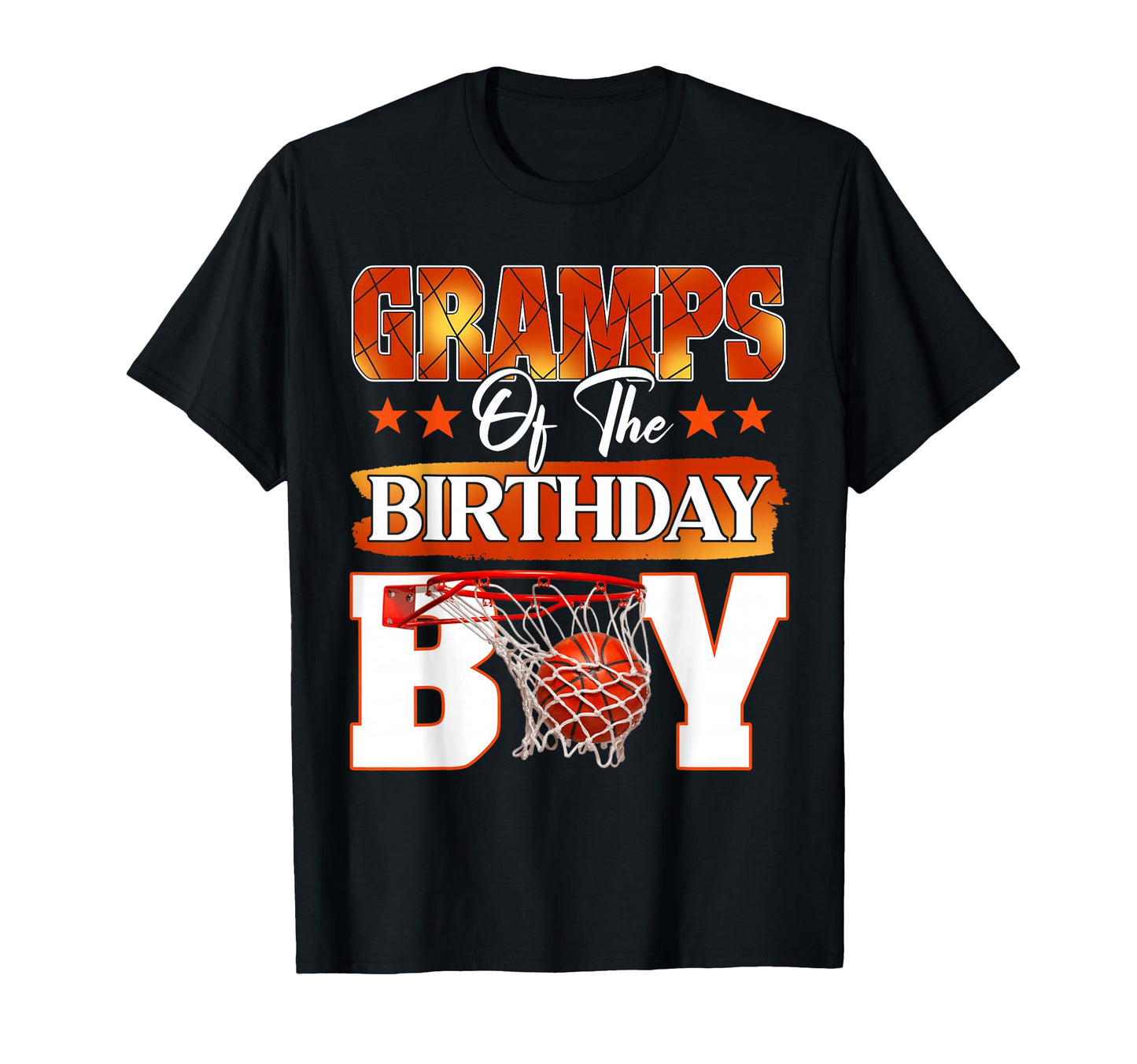 Basketball Gramps Birthday Family T-Shirt - Minimalist Print Unisex - T-Shirt, Sweatshirt, Hoodie