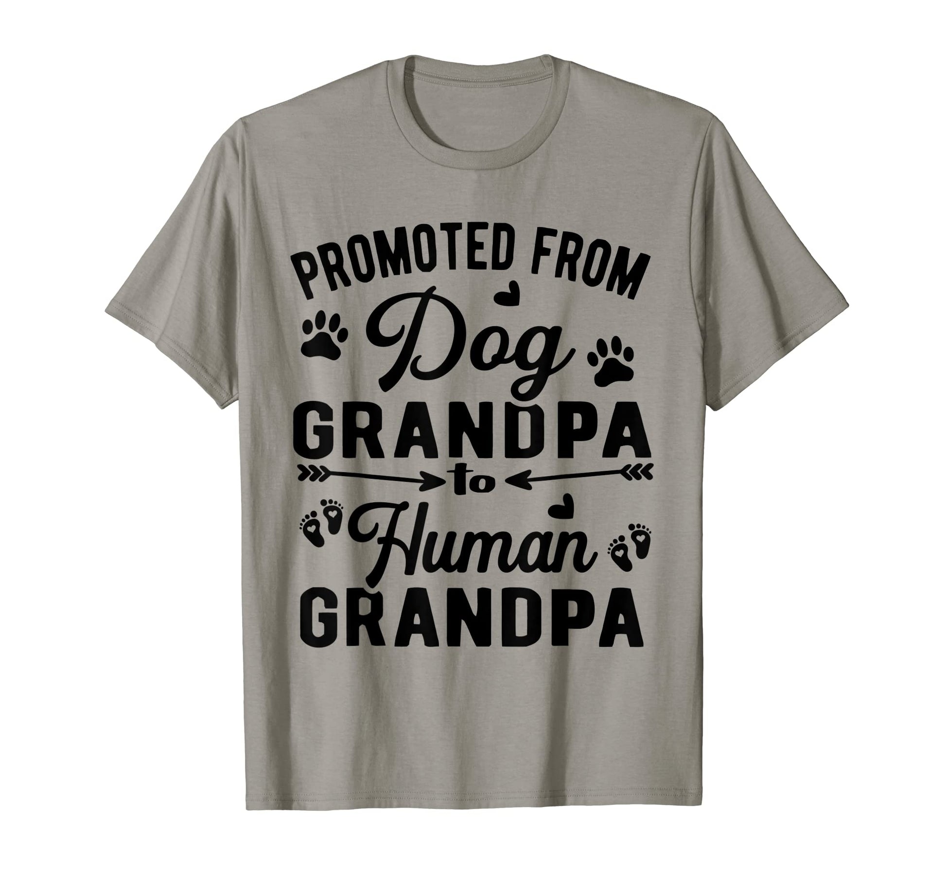 Funny Grandpa Promoted From Dog Grandpa To T-Shirt - Unique Graphic Unisex - T-Shirt, Sweatshirt, Hoodie