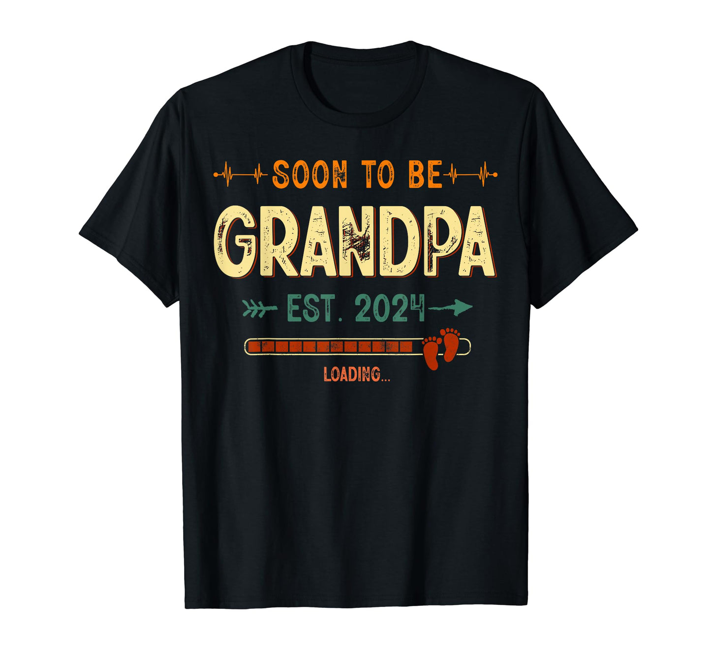 Soon To Be Grandpa Est 2024 Promoted To New T-Shirt - Graphic Print Unisex - T-Shirt, Sweatshirt, Hoodie