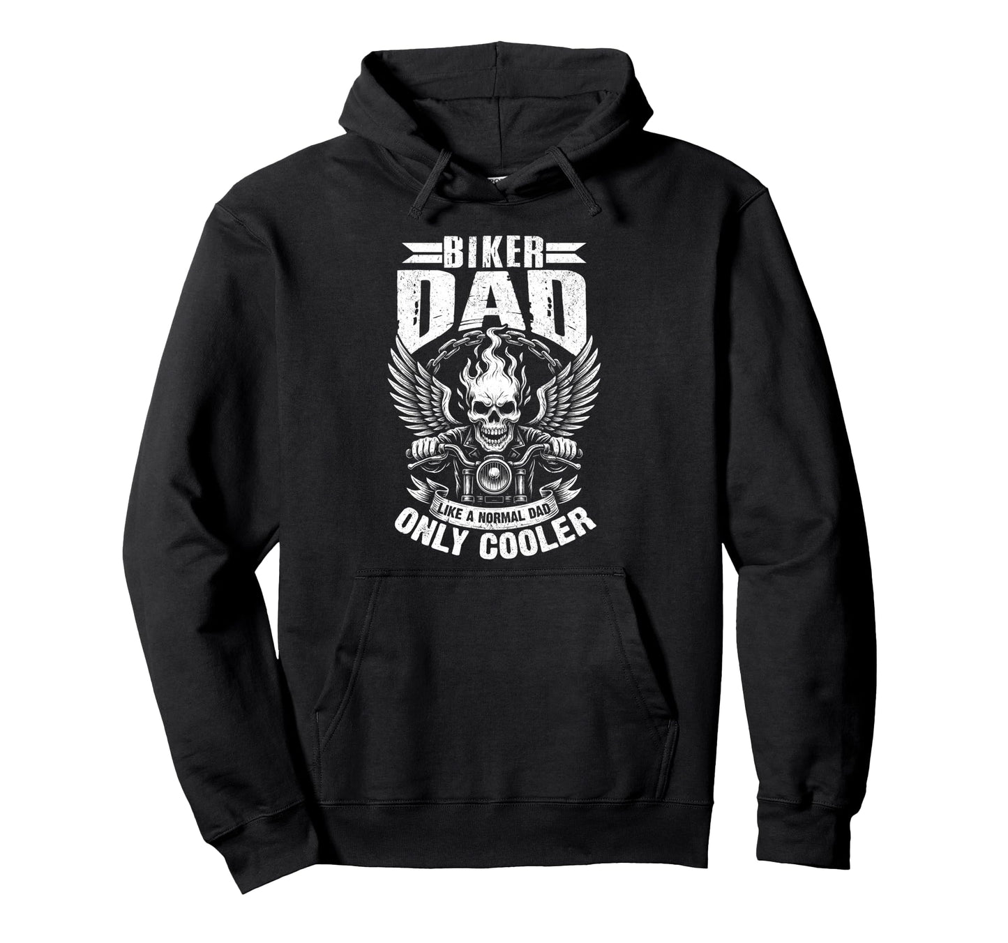 Biker Dad Motorcycle Father Funny Hoodie - Unique Graphic for Adults - T-Shirt, Sweatshirt, Hoodie