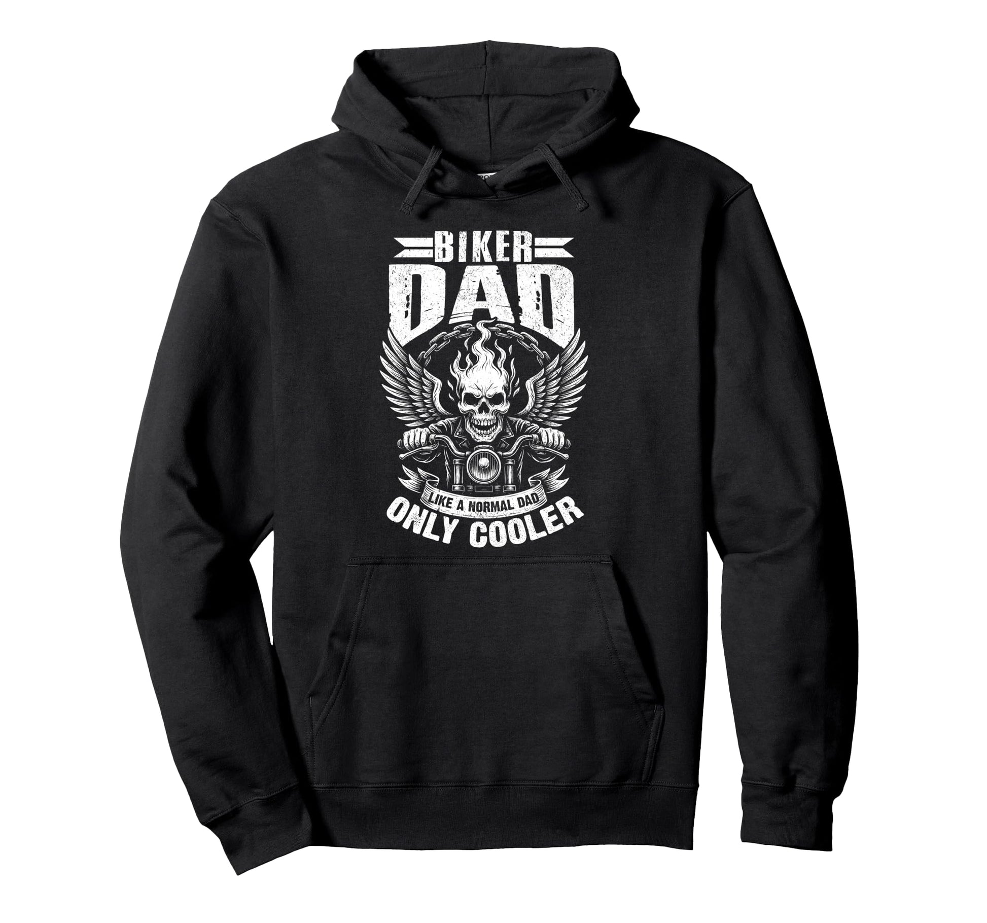 Biker Dad Motorcycle Father Funny Hoodie - Unique Graphic for Adults - T-Shirt, Sweatshirt, Hoodie