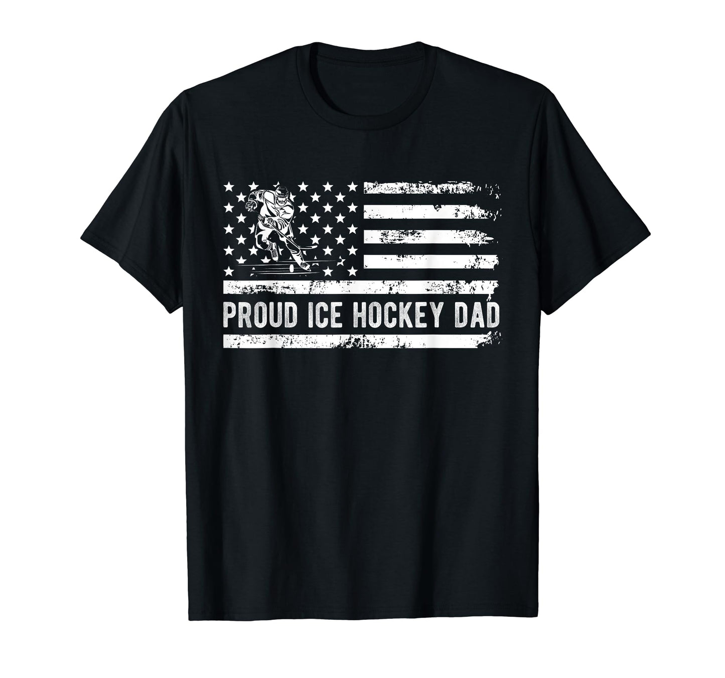 Proud Ice Hockey Dad Player Coach T-Shirt - Custom Art Print for Adults - T-Shirt, Sweatshirt, Hoodie