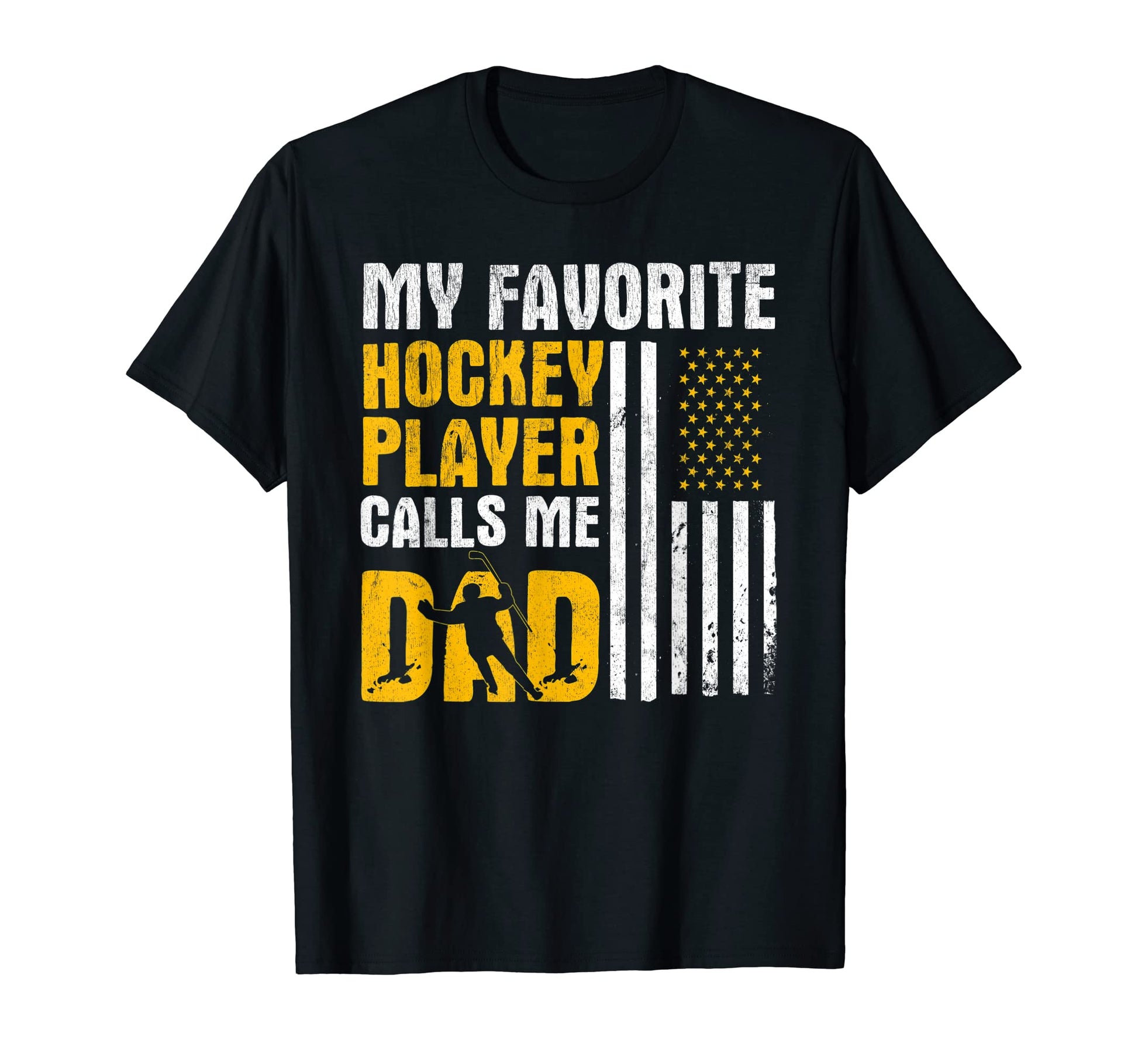 Mens Favorite Player Calls Me Dad Hockey T-Shirt - Trendy Graphic Unisex - T-Shirt, Sweatshirt, Hoodie