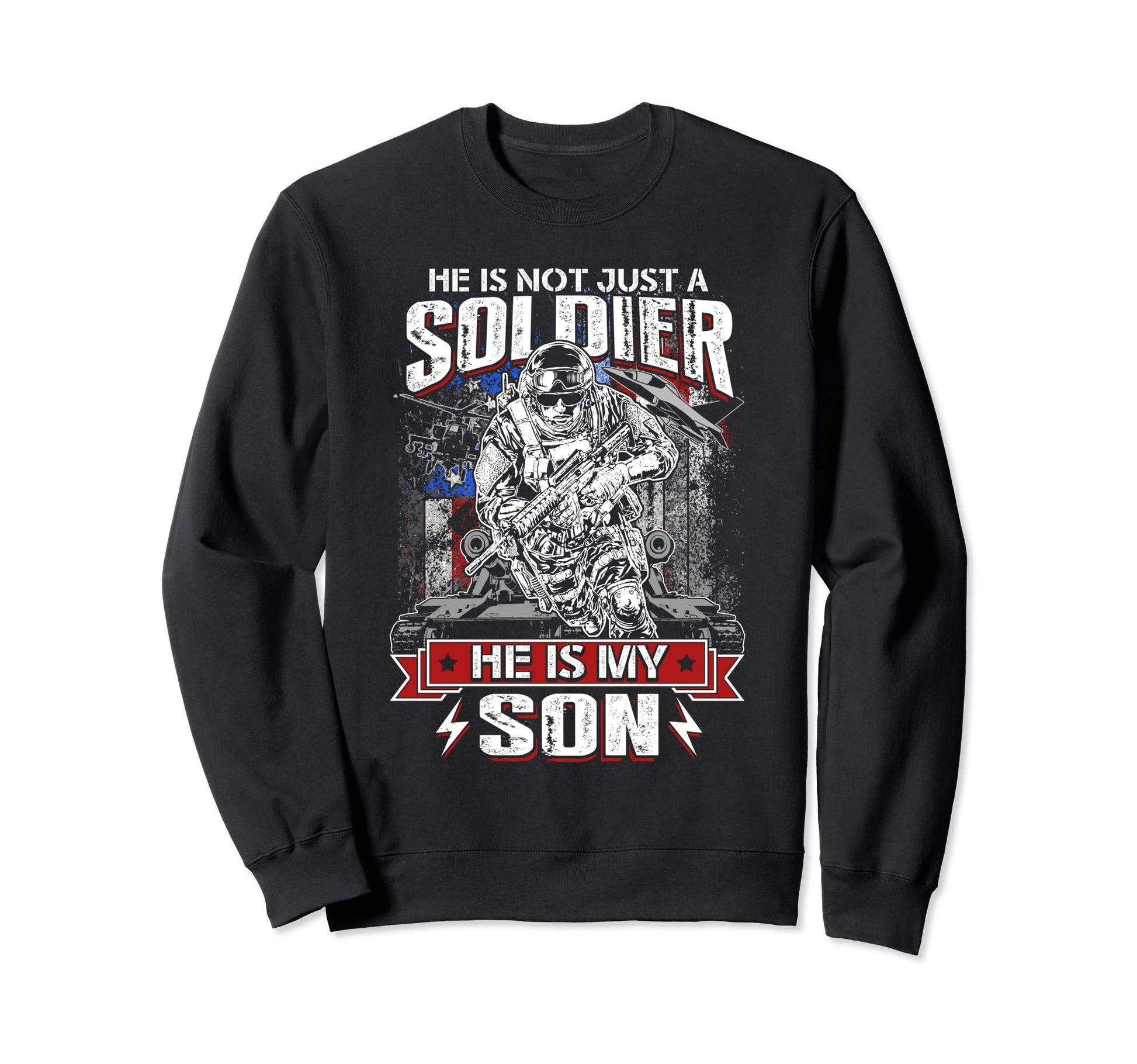 Proud Soldier Army Parents Mom Sweatshirt - Fun Novelty Design Men Women - T-Shirt, Sweatshirt, Hoodie
