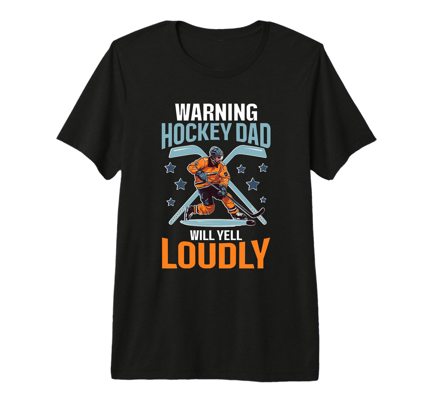 Ice Hockey Dad Tri Blend T-Shirt - Graphic Print Men Women - T-Shirt, Sweatshirt, Hoodie