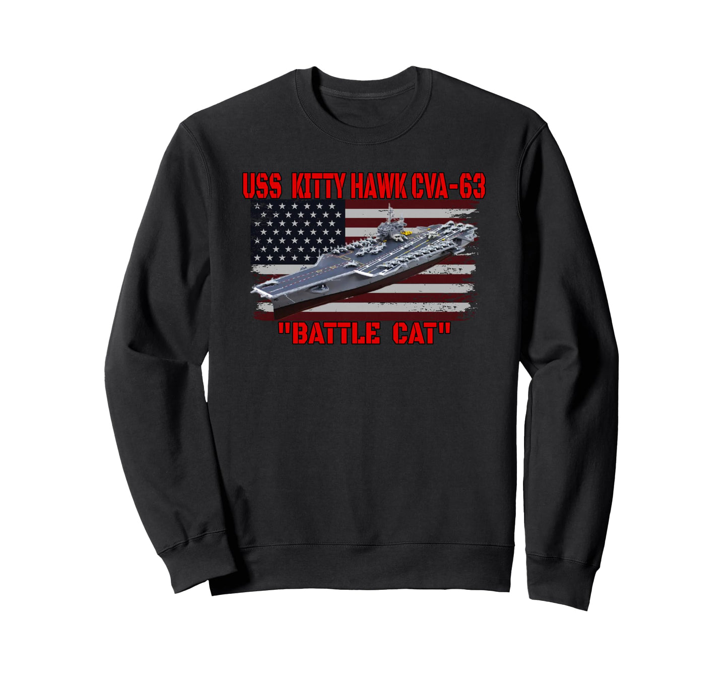 Veterans Day Aircraft Carrier Sweatshirt - Fun Novelty Design for Adults - T-Shirt, Sweatshirt, Hoodie