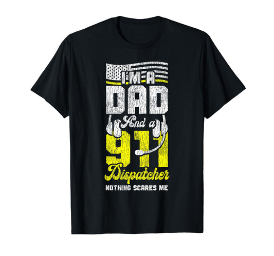 911 Dispatcher Thin Gold Yellow Line T-Shirt - Streetwear Style Men Women - T-Shirt, Sweatshirt, Hoodie