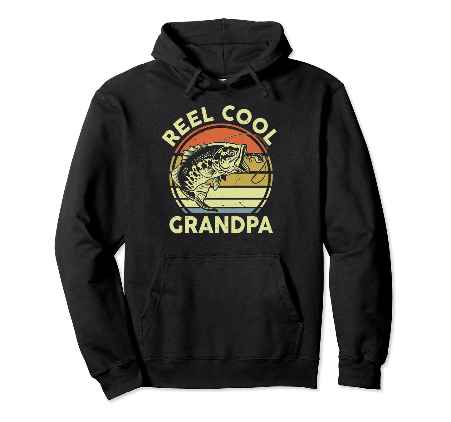 Fishing Reel Grandpa Father Bass Dad Hoodie - Fun Novelty Design Men Women - T-Shirt, Sweatshirt, Hoodie