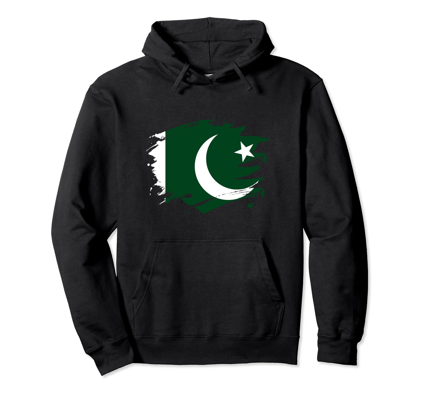 Pakistan Paint Splatter Flag Pakistani Hoodie - Novelty Apparel for Adults - T-Shirt, Sweatshirt, Hoodie