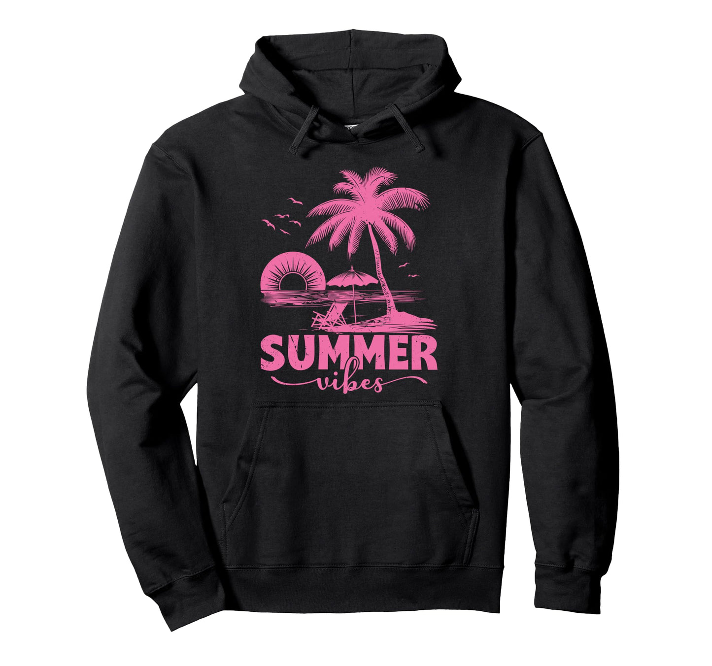 Summer Vibes Tropical Beach Sunset Hoodie - Streetwear Style Men Women - T-Shirt, Sweatshirt, Hoodie