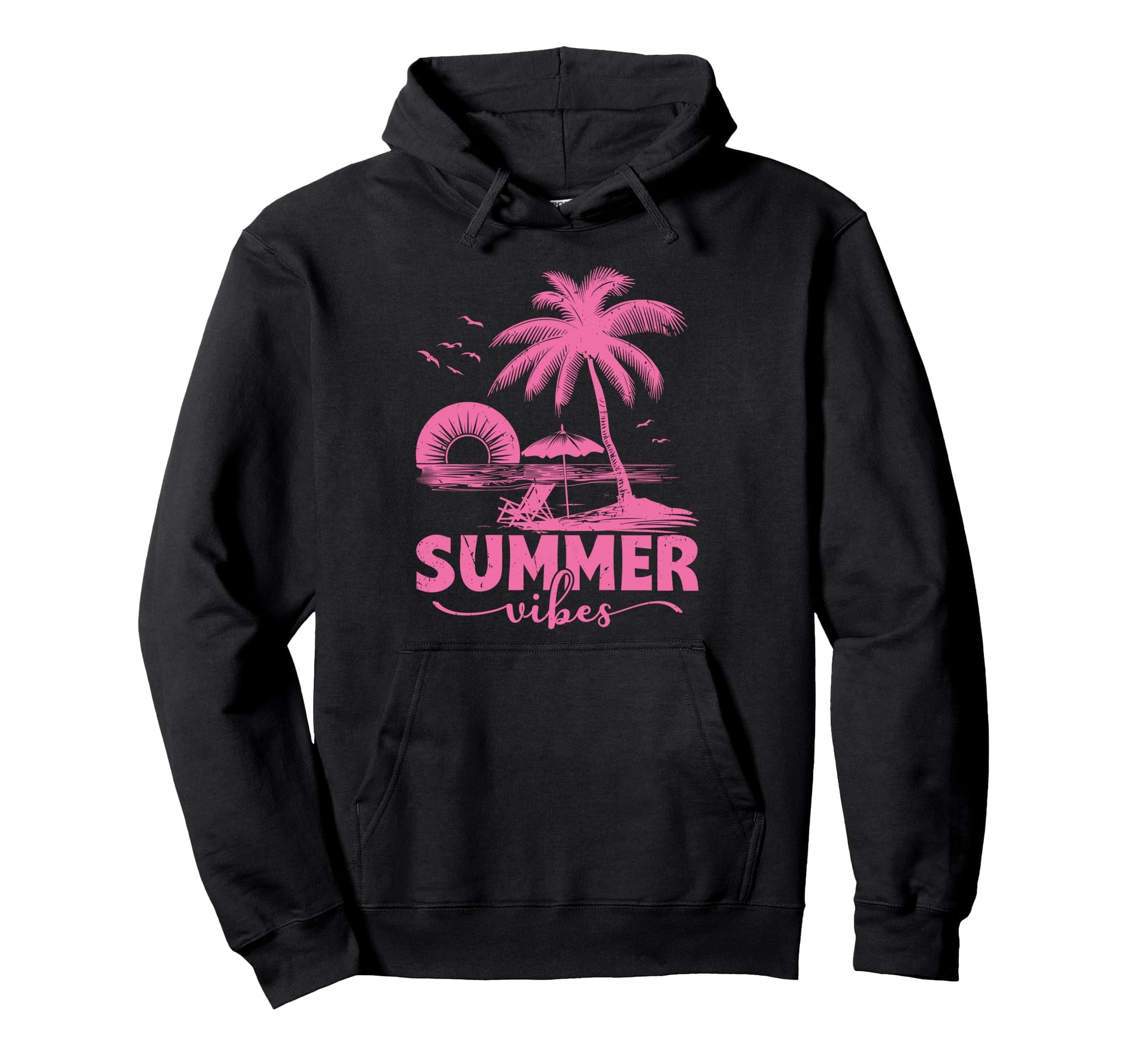 Summer Vibes Tropical Beach Sunset Hoodie - Streetwear Style Men Women - T-Shirt, Sweatshirt, Hoodie