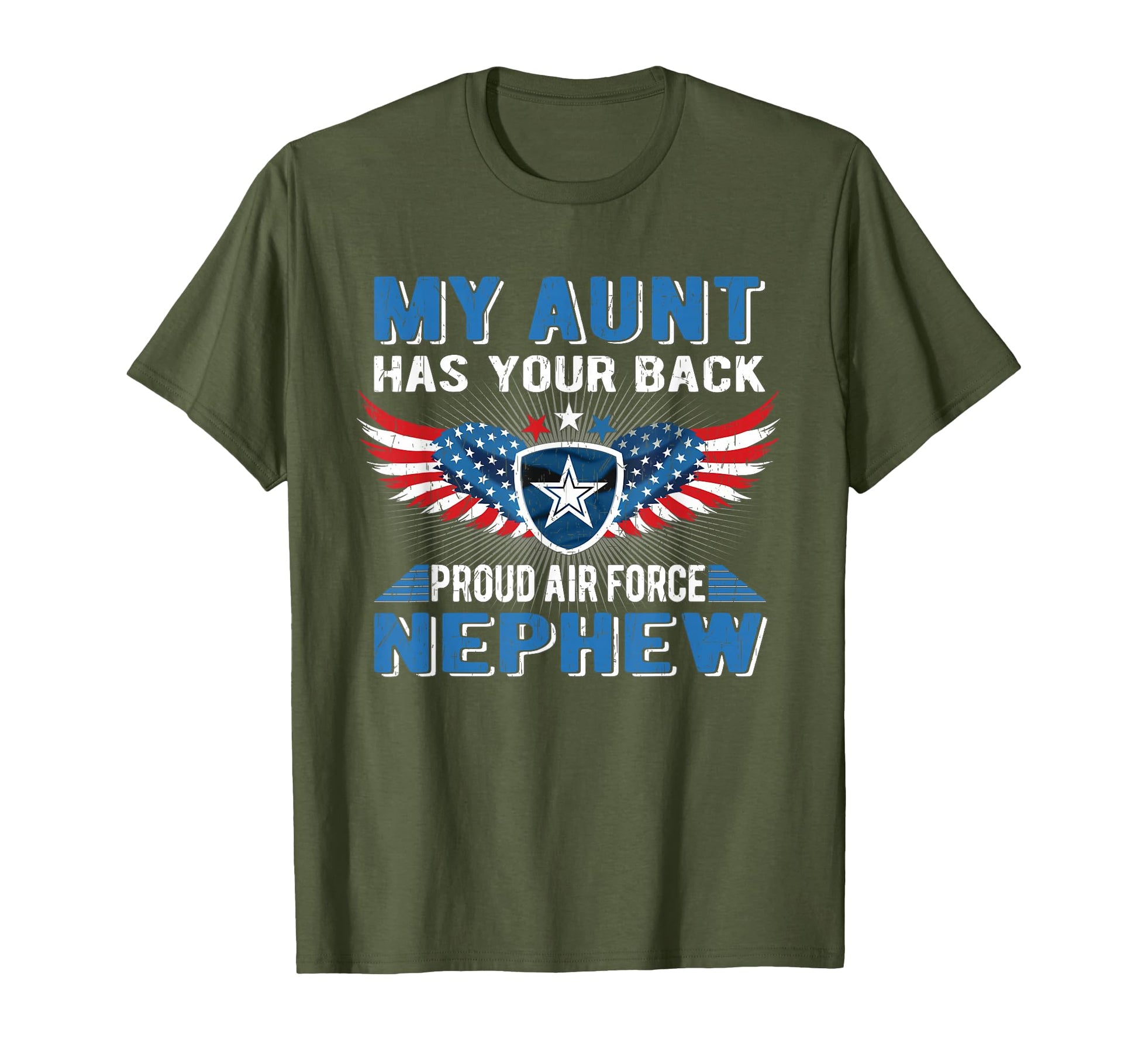 My Aunt Has Your Back Proud Air Force T-Shirt - Custom Art Print Unisex - T-Shirt, Sweatshirt, Hoodie