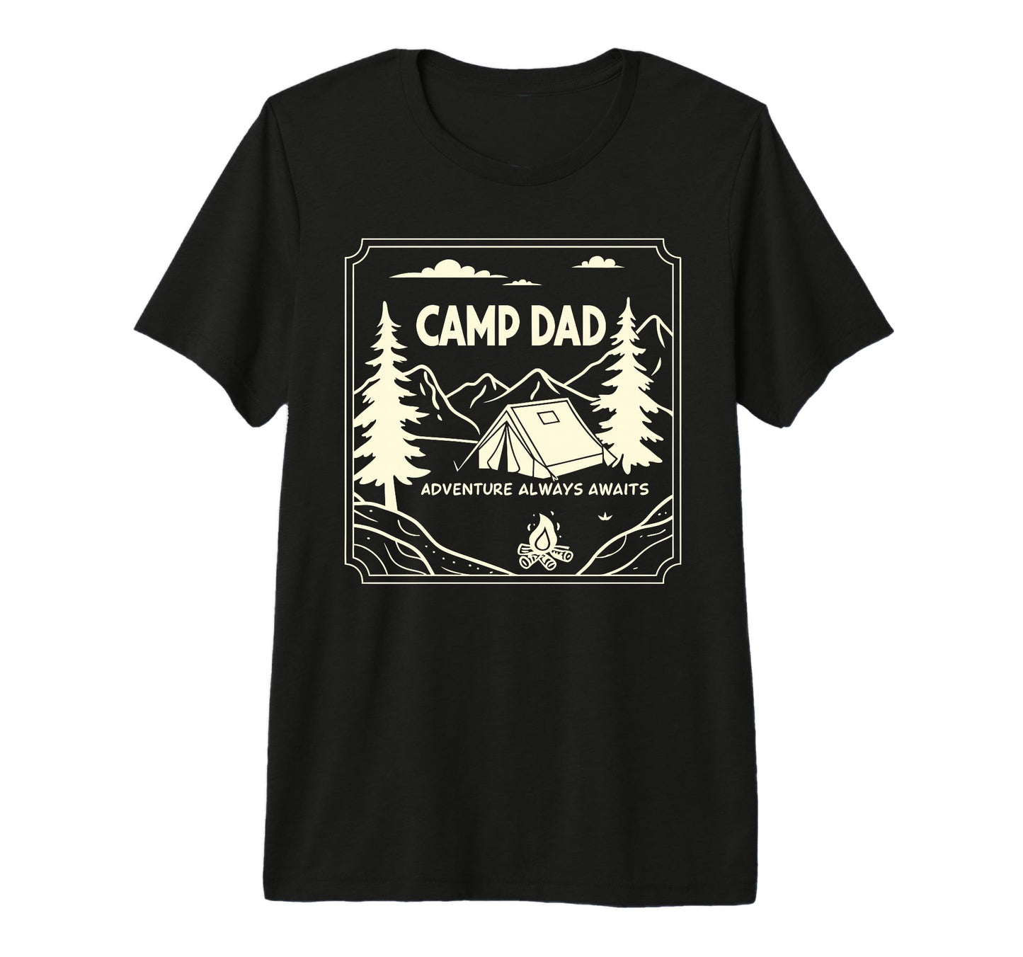 Mens Fathers Day Camping Camp Dad T-Shirt - Graphic Print Men Women - T-Shirt, Sweatshirt, Hoodie