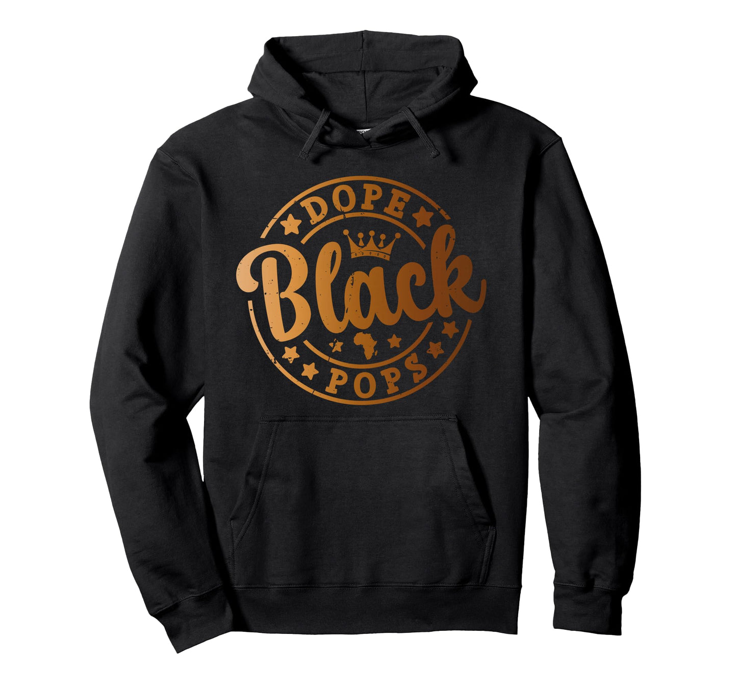 Dope Black Pops Melanin Black History Month Hoodie - Graphic Print Unisex - T-Shirt, Sweatshirt, Hoodie