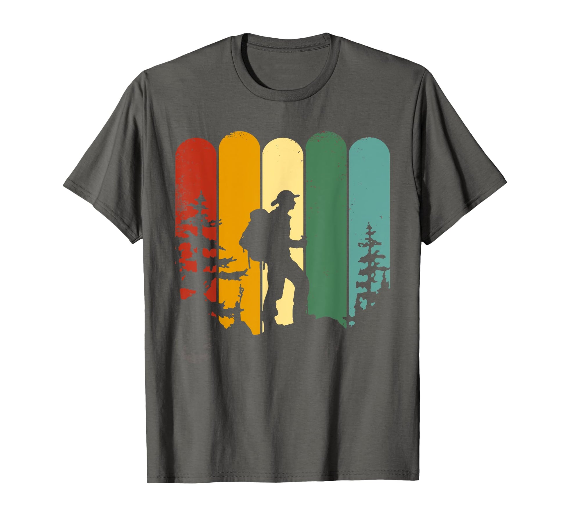 Hiking Camping Forest Mountain Trees T-Shirt - Minimalist Print for Adults - T-Shirt, Sweatshirt, Hoodie