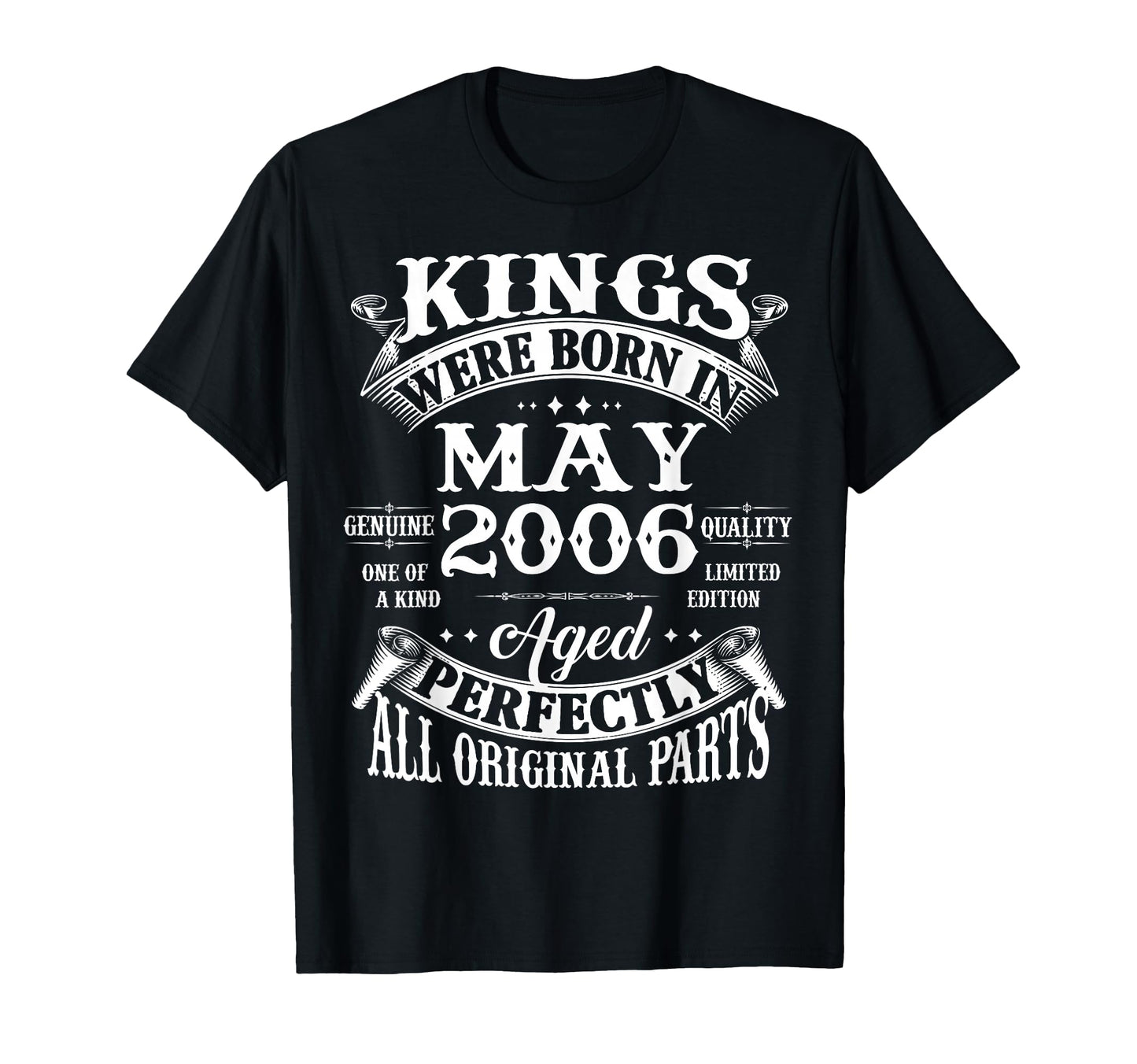20Th Birthday Gift Kings Born May 2006 T-Shirt - Novelty Apparel Men Women - T-Shirt, Sweatshirt, Hoodie