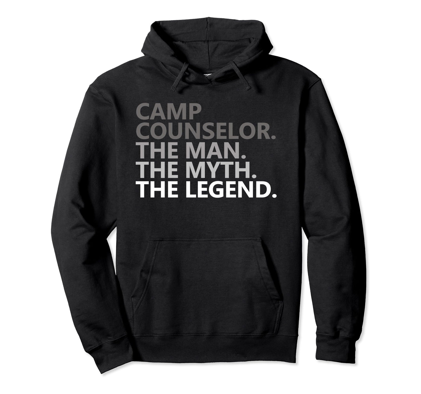 Myth Legend Camp Counselor Dad Funny Hoodie - Aesthetic Graphic Men Women - T-Shirt, Sweatshirt, Hoodie