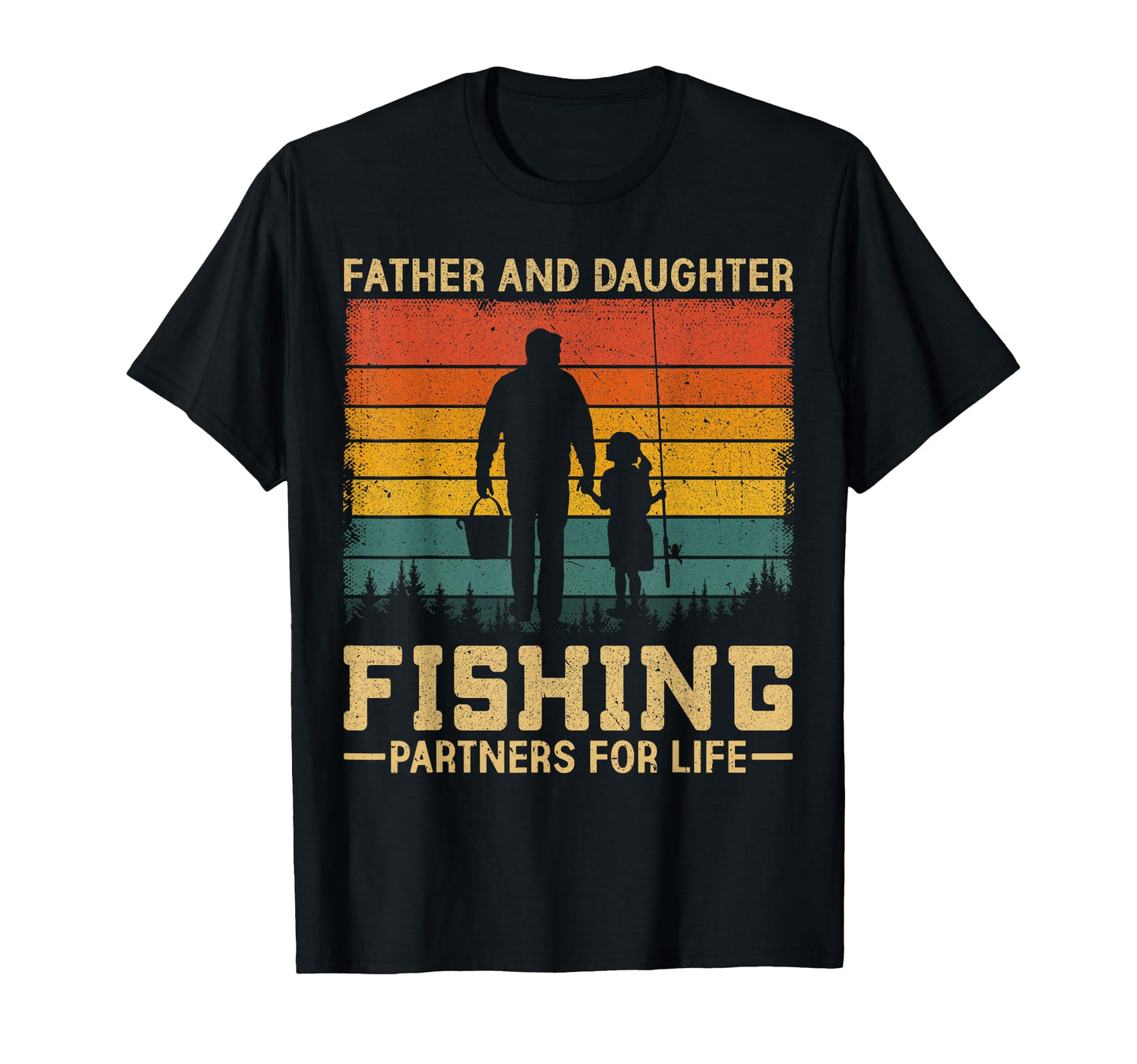 Father Daughter Fishing Partners T-Shirt - Aesthetic Graphic Men Women - T-Shirt, Sweatshirt, Hoodie