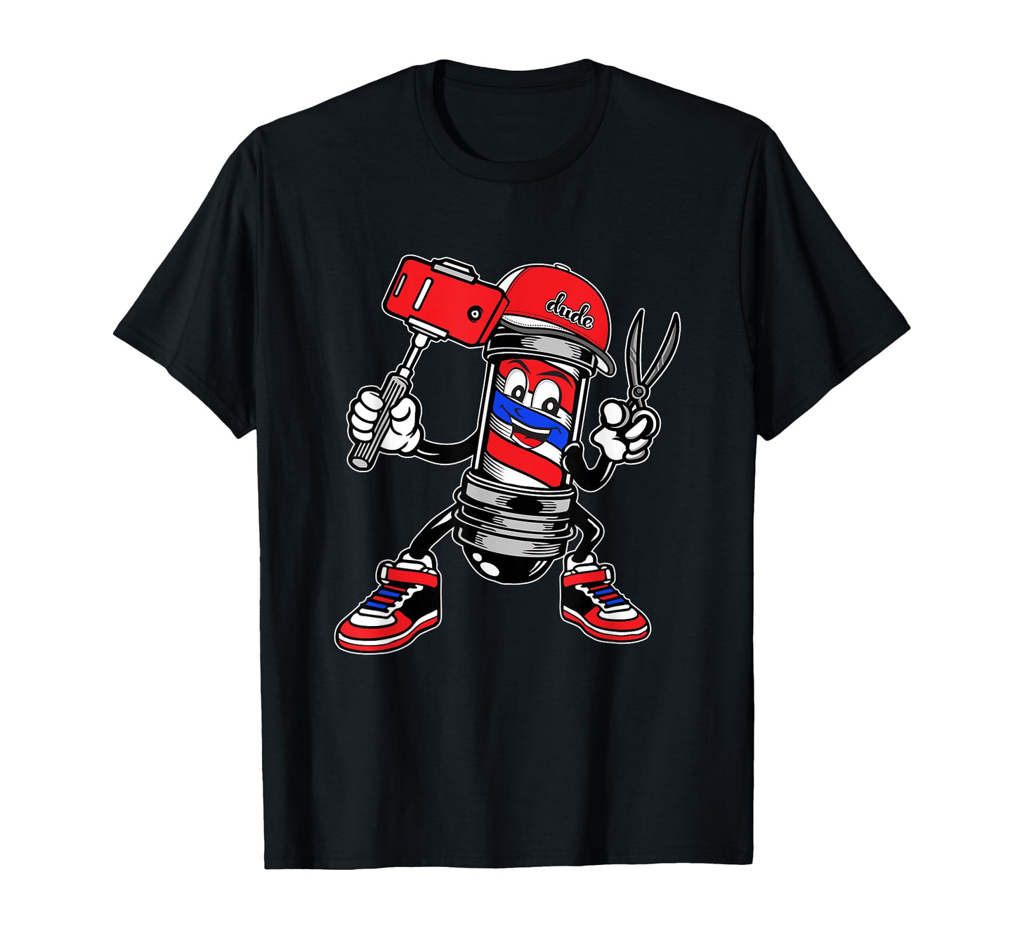 Barbershop Barber Pole Hairdresser T-Shirt - Trendy Graphic Men Women - T-Shirt, Sweatshirt, Hoodie