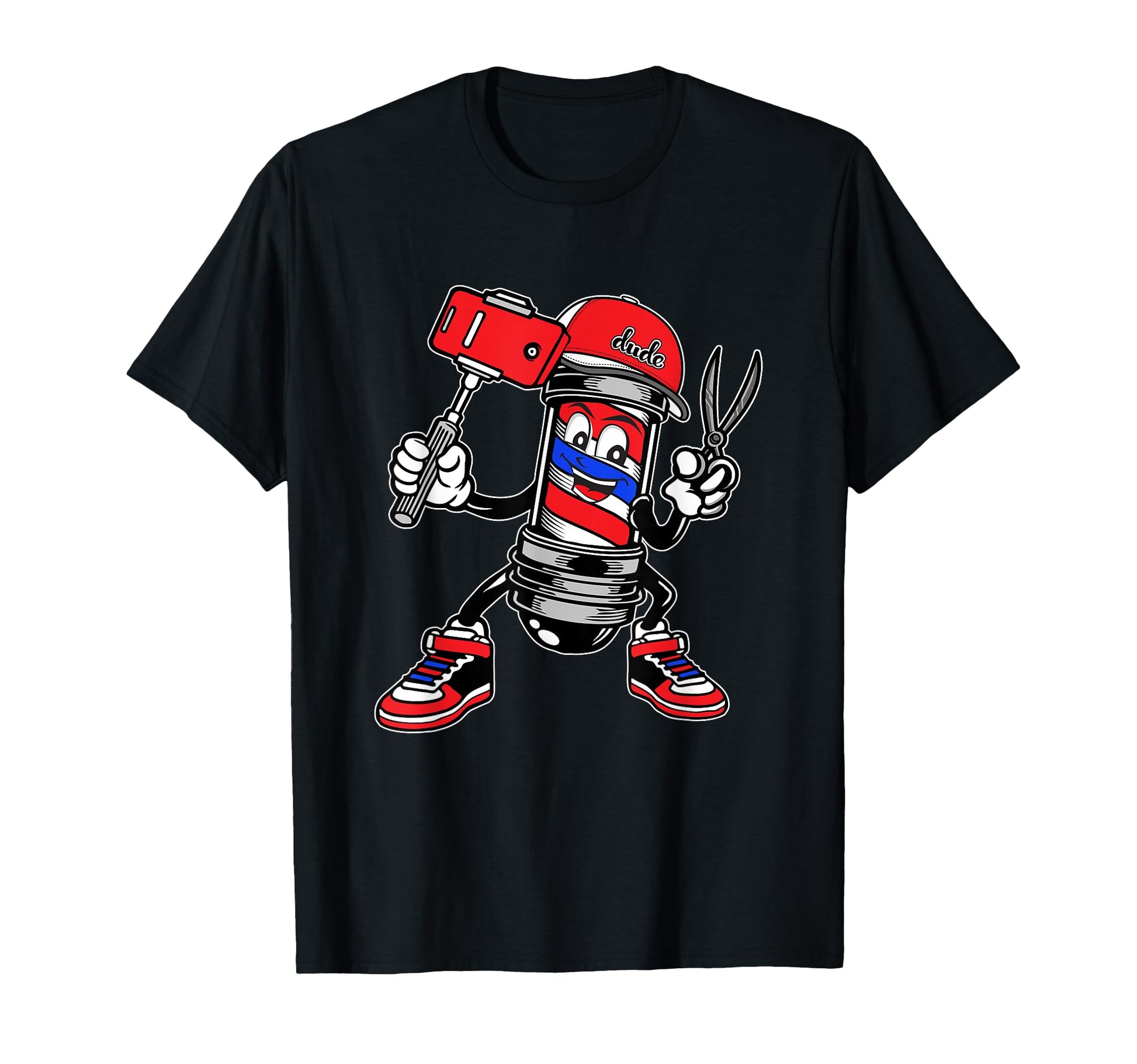 Barbershop Barber Pole Hairdresser T-Shirt - Trendy Graphic Men Women - T-Shirt, Sweatshirt, Hoodie