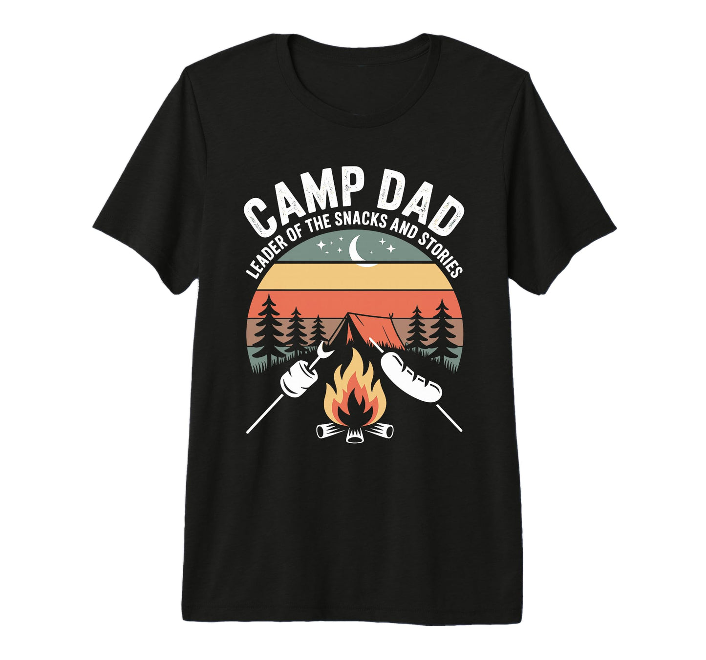 Camp Dad Camper Funny Camping Tri Blend T-Shirt - Novelty Apparel Unisex - T-Shirt, Sweatshirt, Hoodie