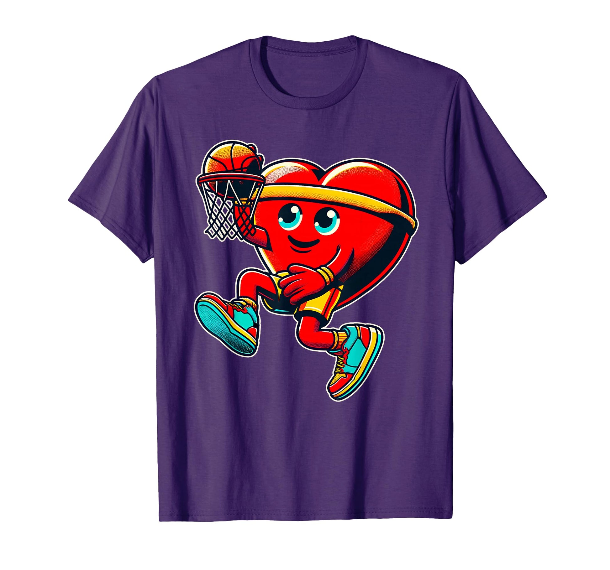 Valentines Day Heart Basketball T-Shirt - Aesthetic Graphic Men Women - T-Shirt, Sweatshirt, Hoodie