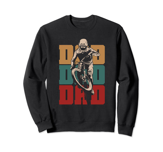 Bicycle Dad Cycling Cyclist Daddy Sweatshirt - Minimalist Print Men Women - T-Shirt, Sweatshirt, Hoodie