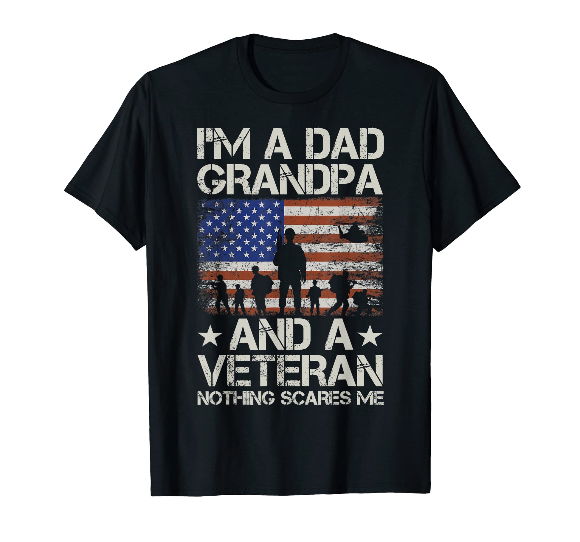 Proud Veteran Dad And Grandpa Army T-Shirt - Custom Art Print Men Women - T-Shirt, Sweatshirt, Hoodie