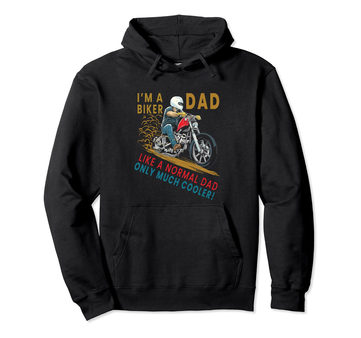 Dad Gifts American Custom Motorcycle Hoodie - Fun Novelty Design for Adults - T-Shirt, Sweatshirt, Hoodie