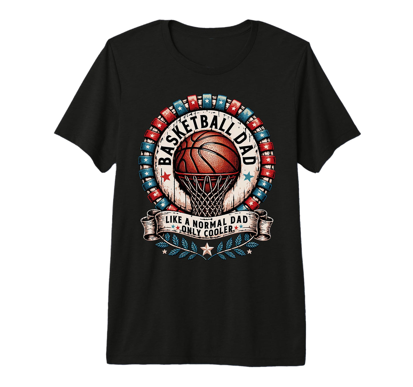 Fathers Day Basketball Dad Tri Blend T-Shirt - Fun Novelty Design Men Women - T-Shirt, Sweatshirt, Hoodie