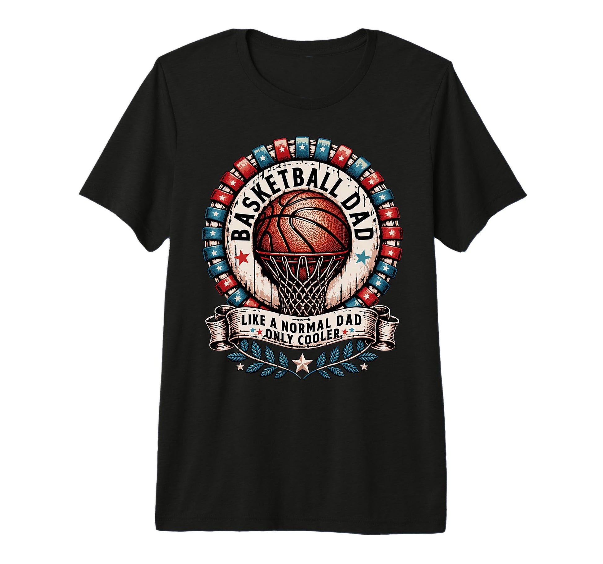Fathers Day Basketball Dad Tri Blend T-Shirt - Fun Novelty Design Men Women - T-Shirt, Sweatshirt, Hoodie