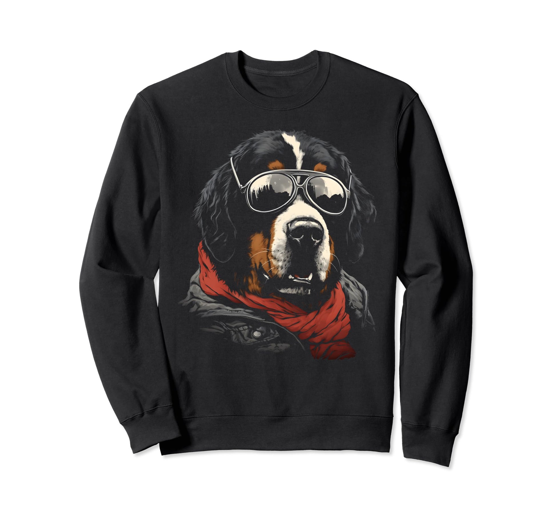 Motorcycle Dad Biker Bernese Sweatshirt - Minimalist Print for Adults - T-Shirt, Sweatshirt, Hoodie