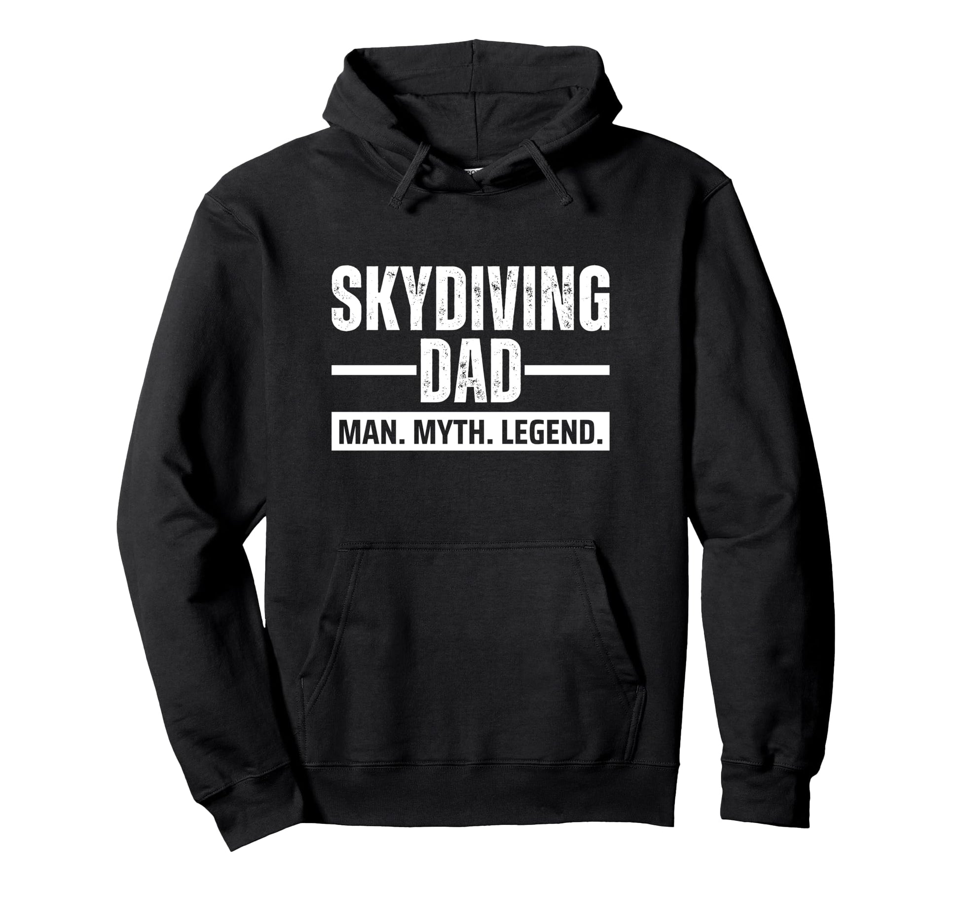 Skydiving Dad Myth Legend Hoodie - Minimalist Print for Adults - T-Shirt, Sweatshirt, Hoodie