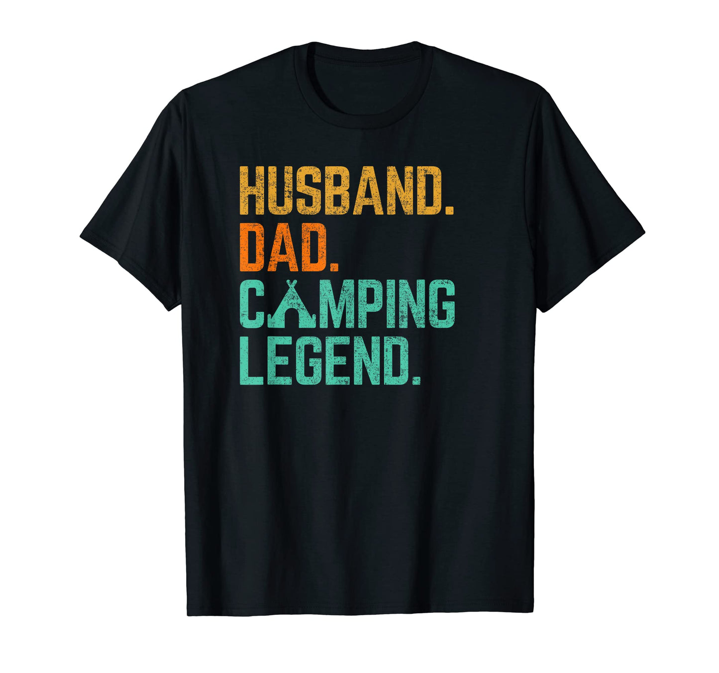 Husband Dad Camping Legend Funny T-Shirt - Novelty Apparel for Adults - T-Shirt, Sweatshirt, Hoodie