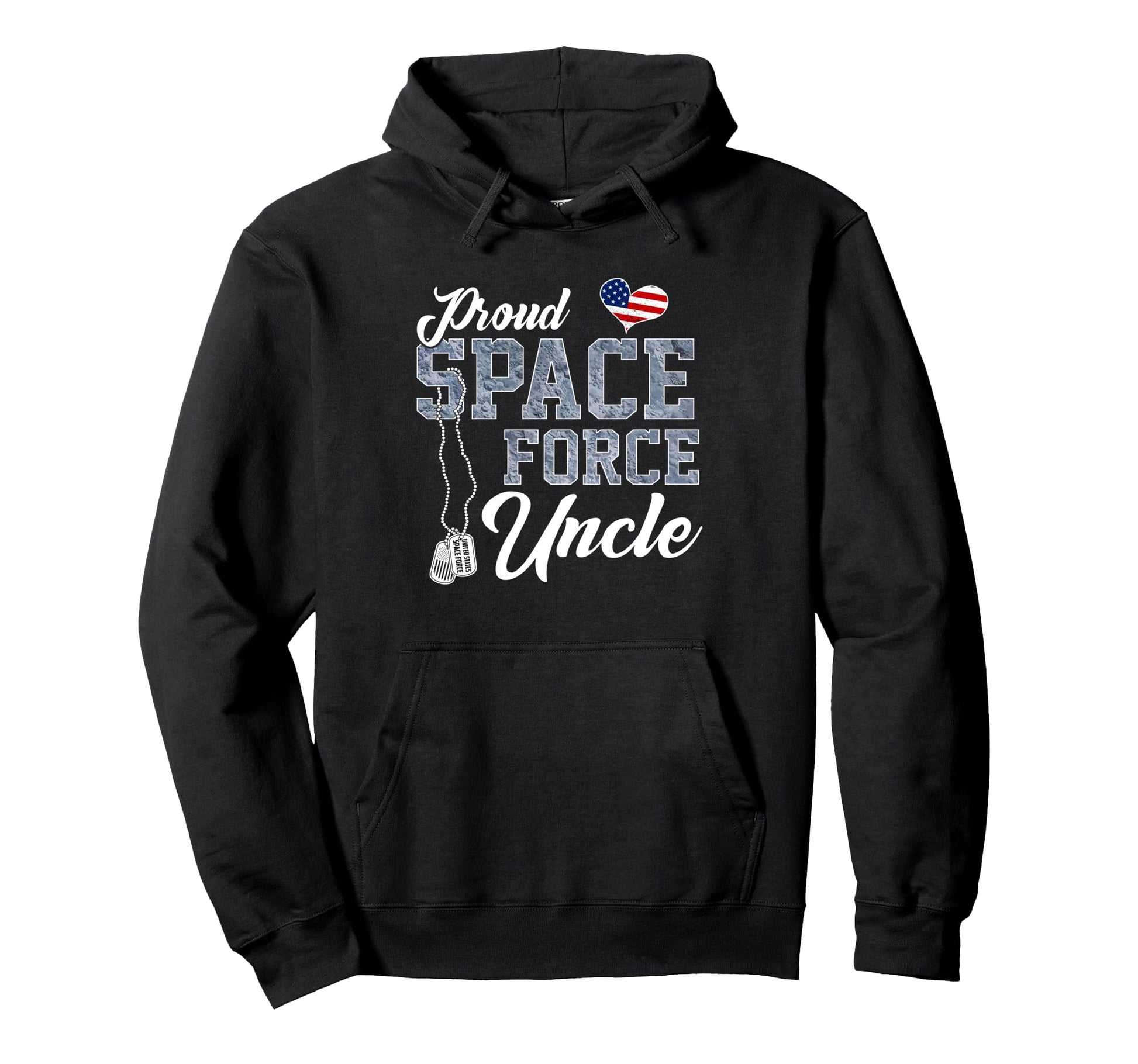 Proud Space Force Uncle Us Military Hoodie - Minimalist Print Men Women - T-Shirt, Sweatshirt, Hoodie