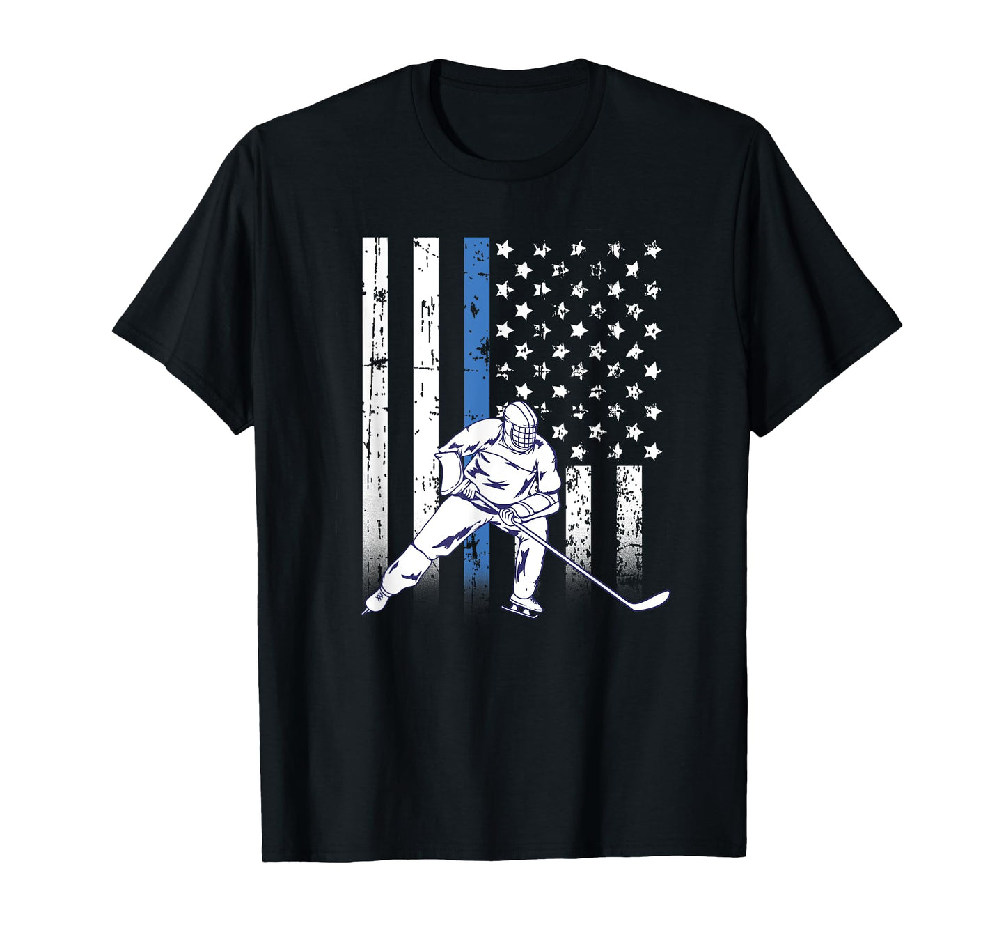 Thin Blue Line Hockey Police Gifts T-Shirt - Fun Novelty Design Men Women - T-Shirt, Sweatshirt, Hoodie