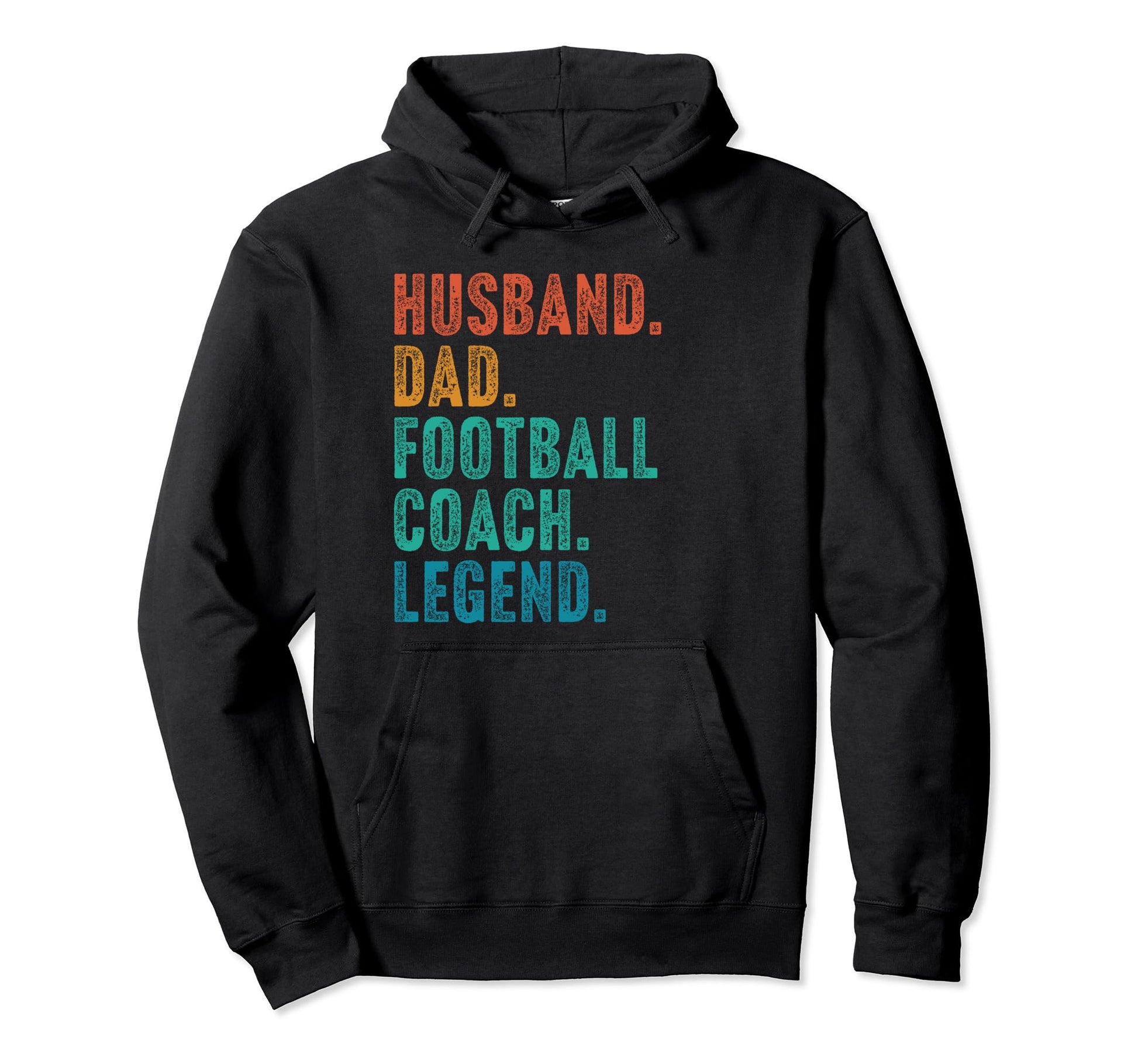 Husband Dad Football Coach Legend Hoodie - Casual Everyday Wear Unisex - T-Shirt, Sweatshirt, Hoodie