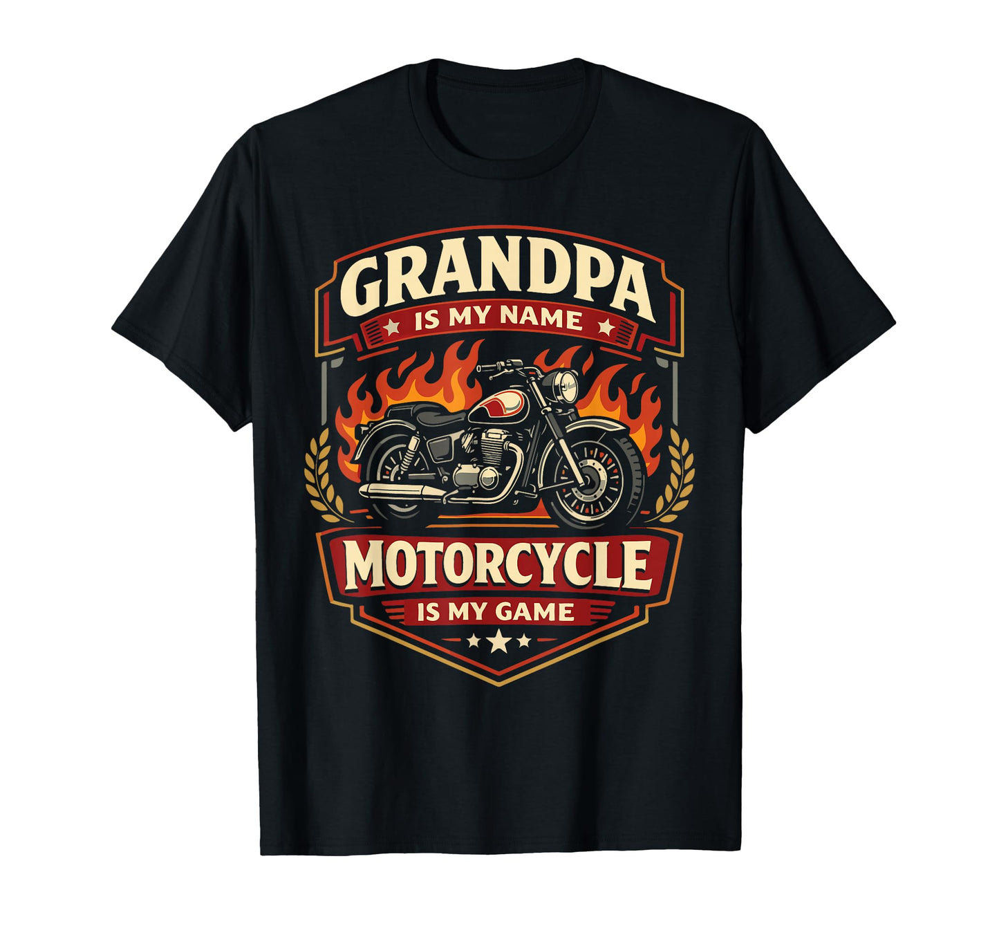 Motorcycle Biker Grandpa Grandpa Is T-Shirt - Minimalist Print for Adults - T-Shirt, Sweatshirt, Hoodie