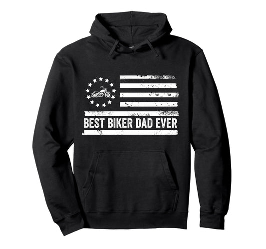 Biker Motorcycle Us American Flag Hoodie - Aesthetic Graphic Unisex - T-Shirt, Sweatshirt, Hoodie