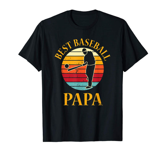 Best Baseball Papa Baseball Dad Player T-Shirt - Unique Graphic for Adults - T-Shirt, Sweatshirt, Hoodie