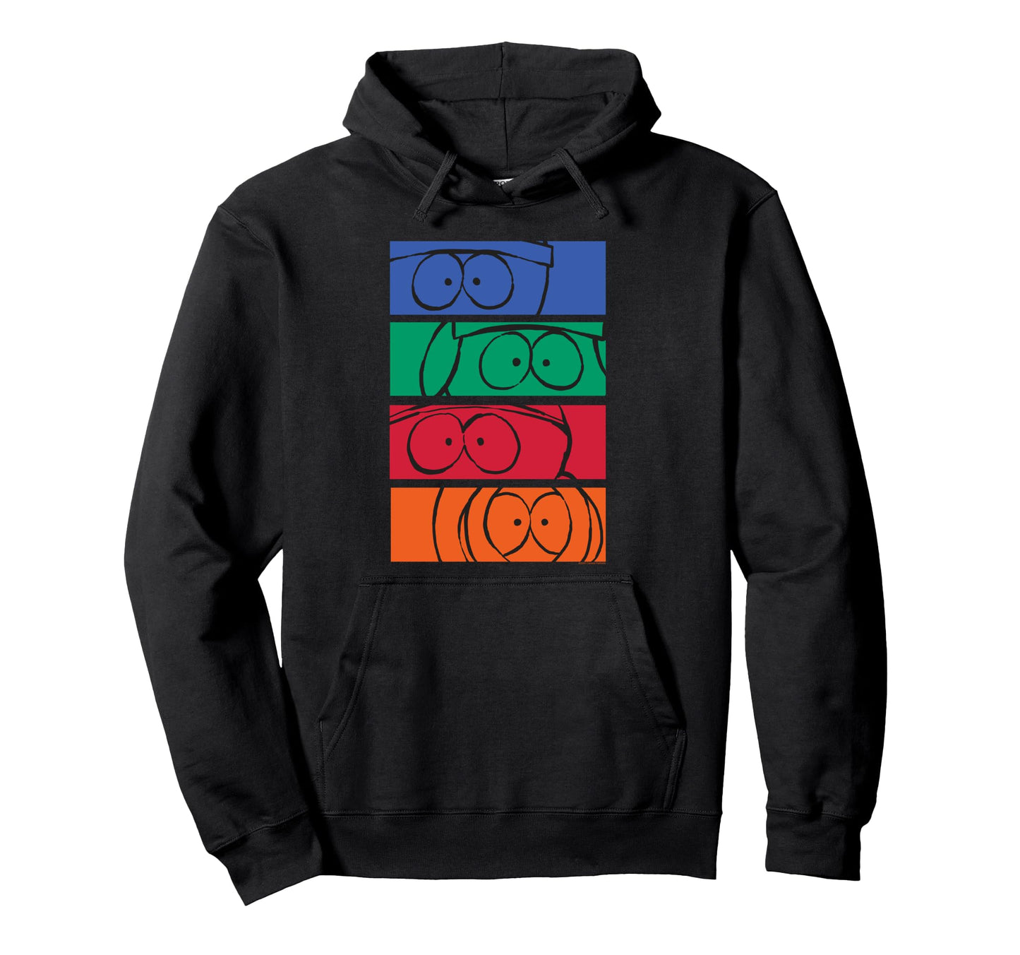 South Park Eyes Colorblock Pop Art Hoodie - Aesthetic Graphic for Adults - T-Shirt, Sweatshirt, Hoodie